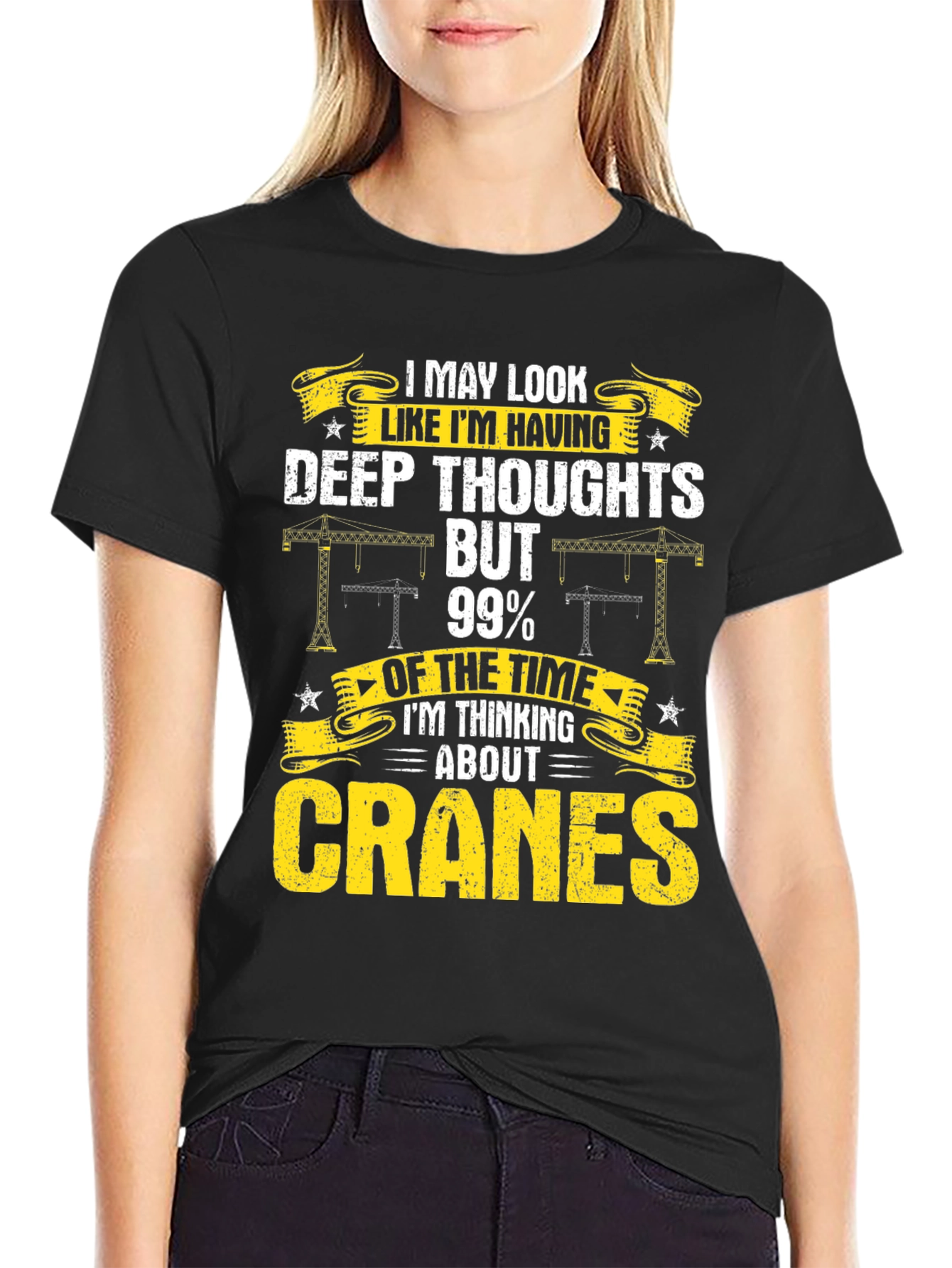 Cranes T-Shirt: I May Look Deep Thoughts
