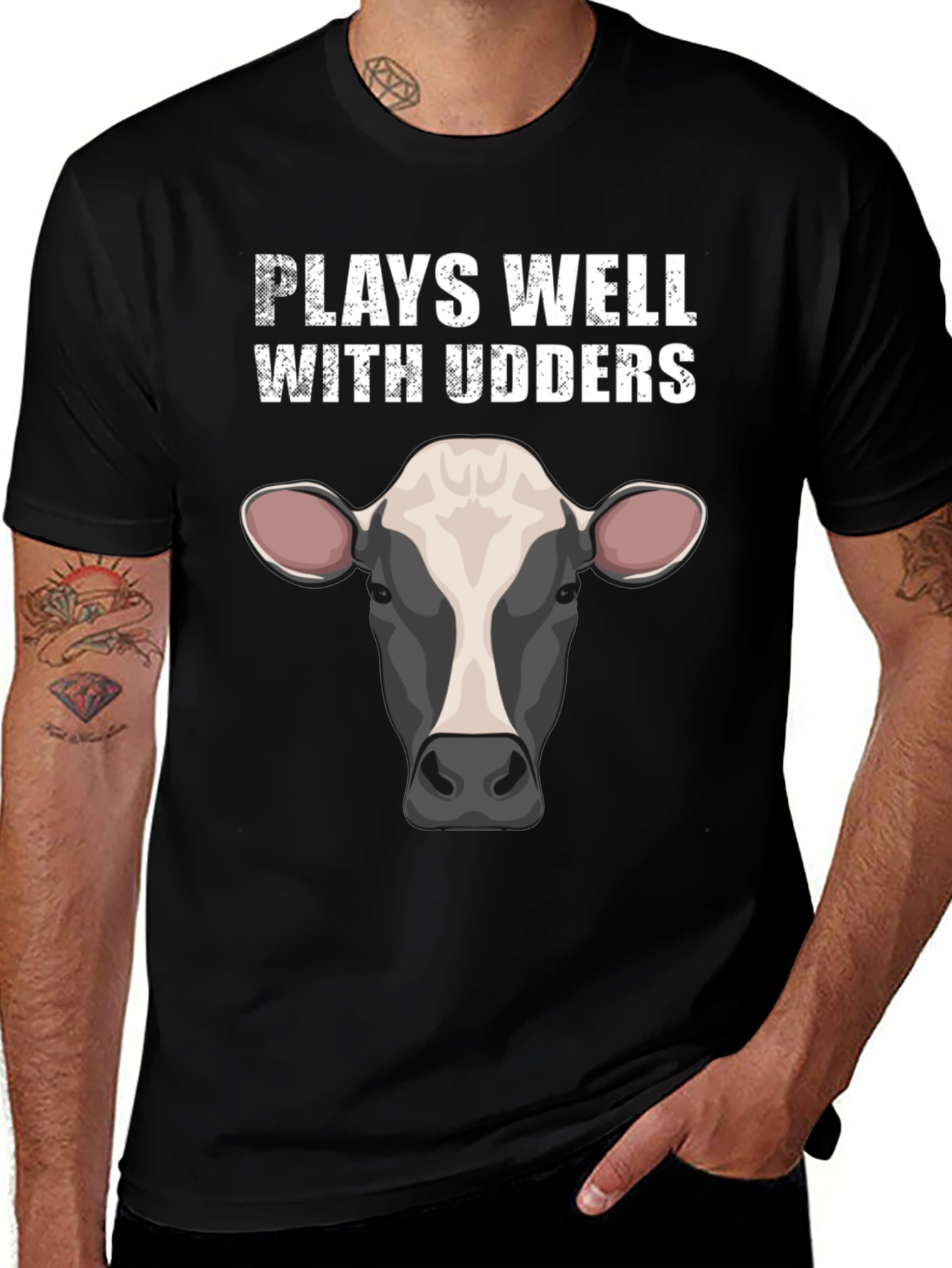 Plays Well With Udders Graphic Tee