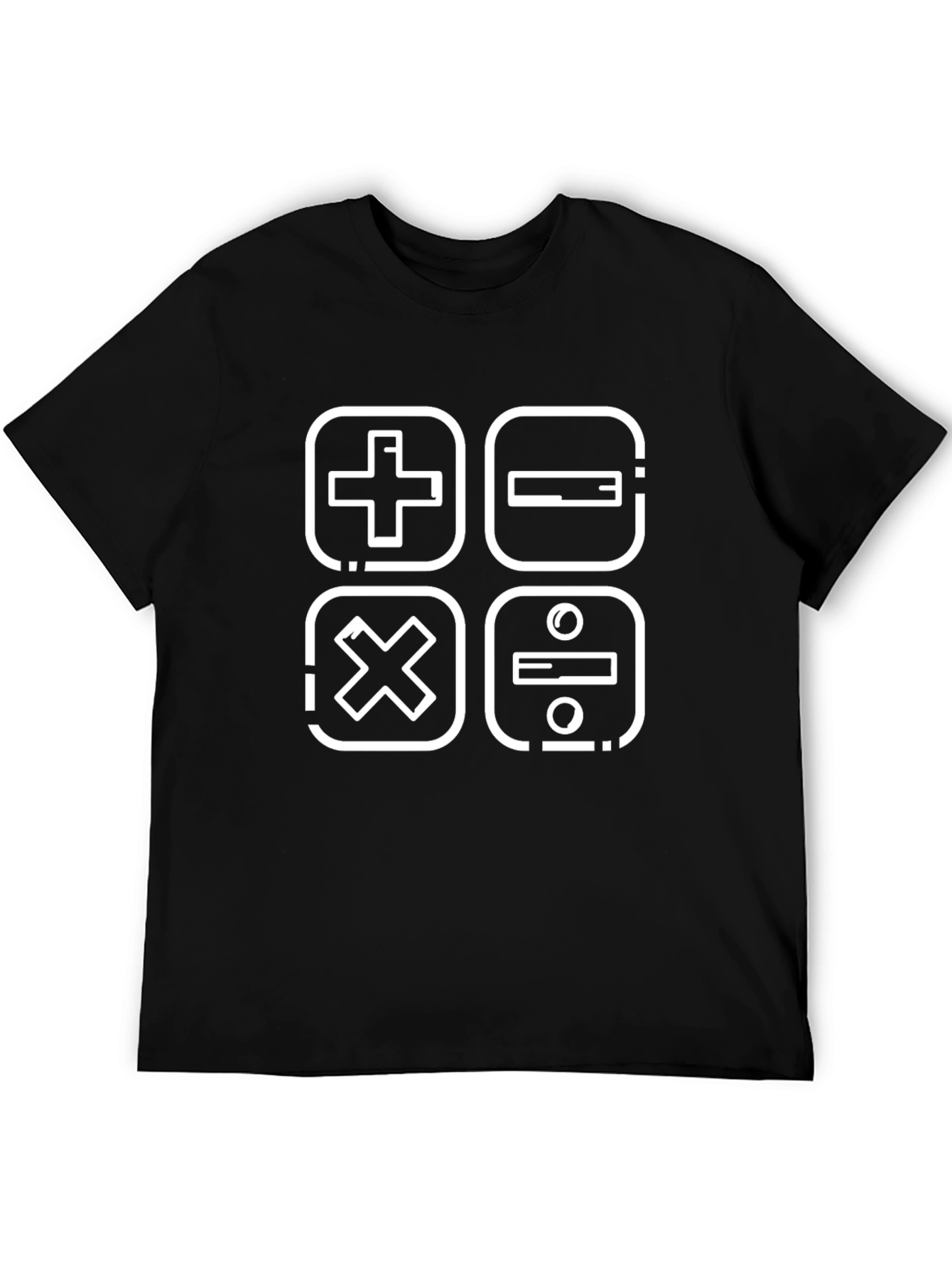 Math Symbols Black T-Shirt