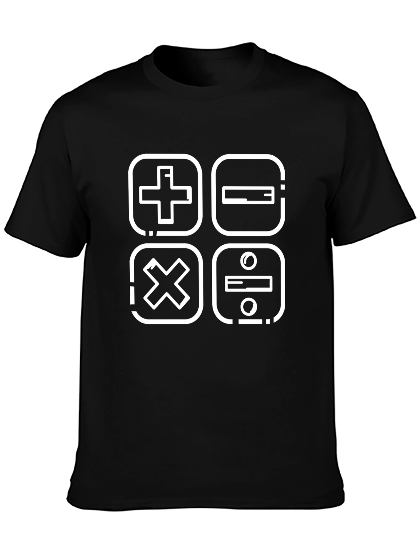 Math Symbols Black T-Shirt