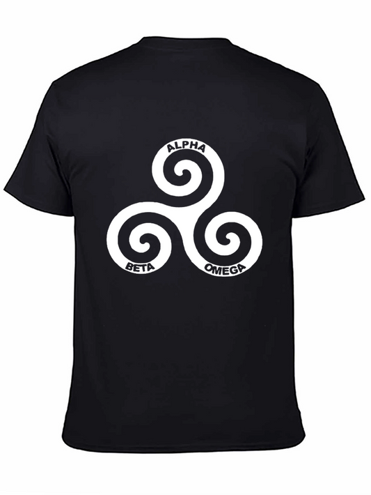 Alpha Beta Omega Spiral Tee - Black