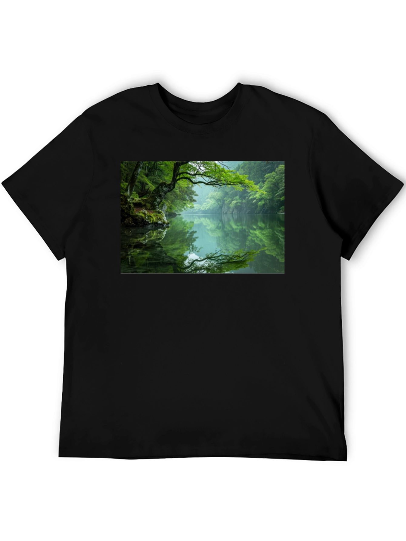 Nature Reflection Graphic Tee - Black