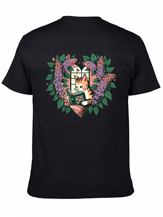 Cat Reading Book T-Shirt