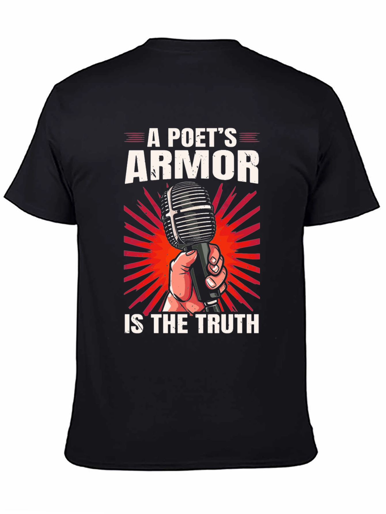 Poets Armor T-Shirt - Truth Microphone Design