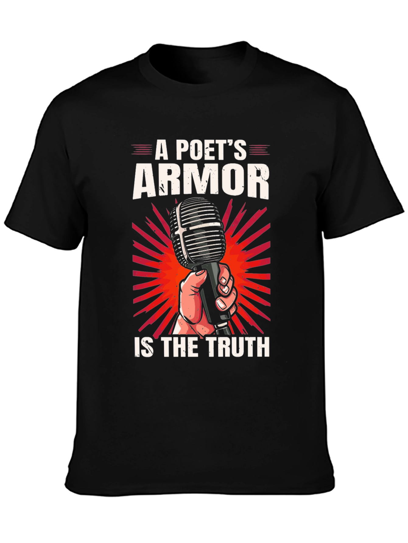 Poets Armor T-Shirt - Truth Microphone Design