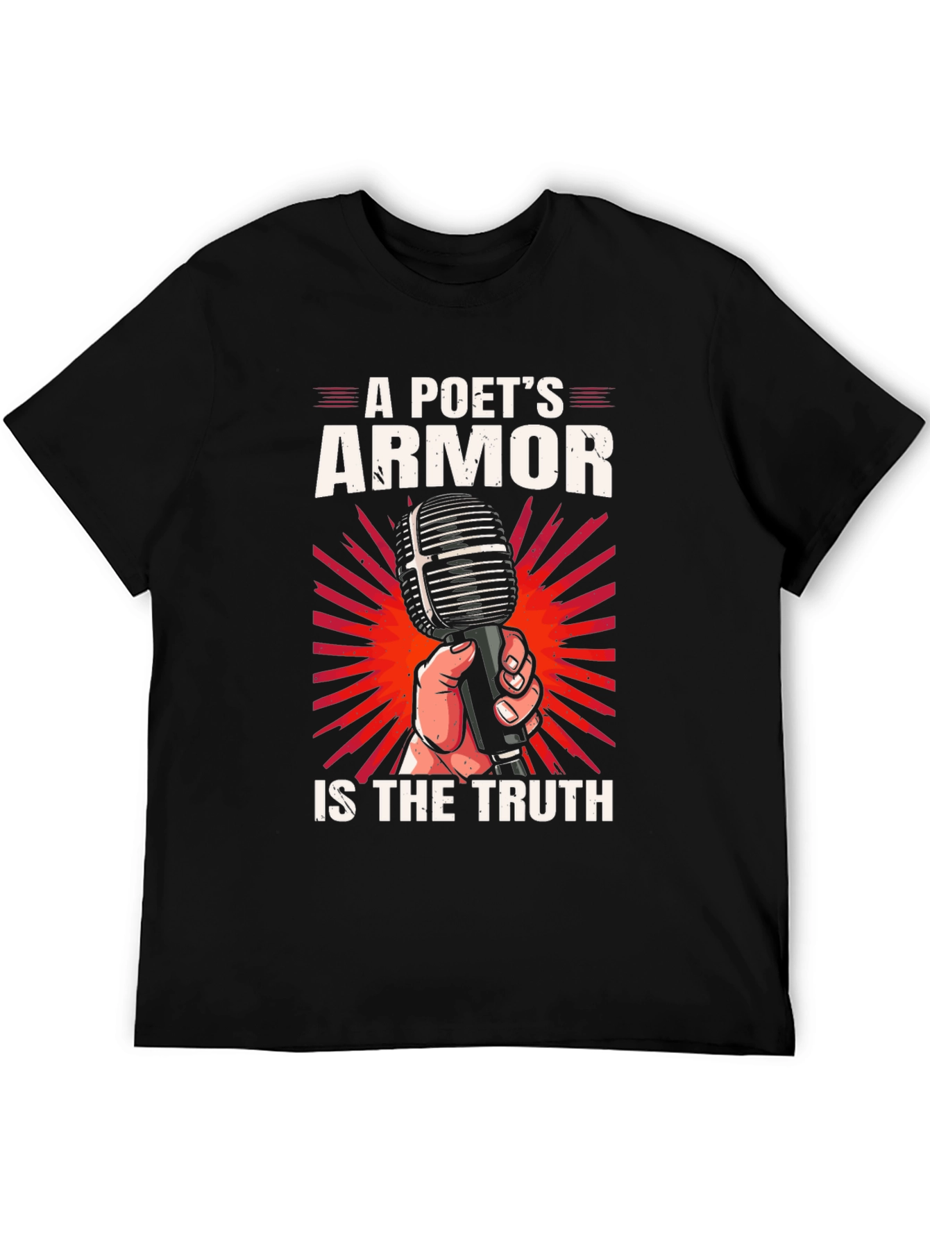 Poets Armor T-Shirt - Truth Microphone Design