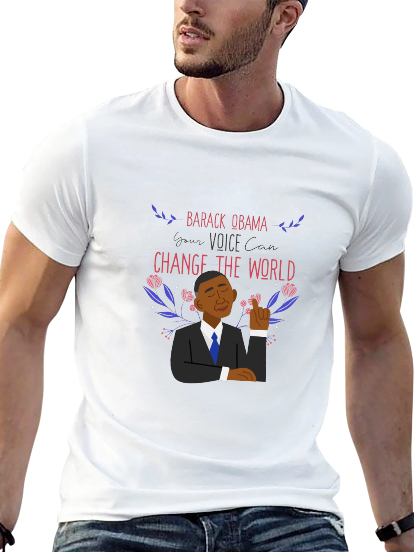 Barack Obama Change The World Graphic T-Shirt