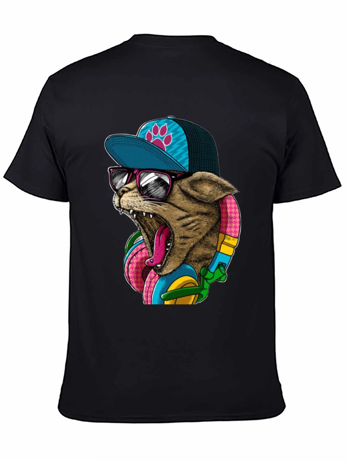 Cool Cat Graphic Tee - Funky Urban Style