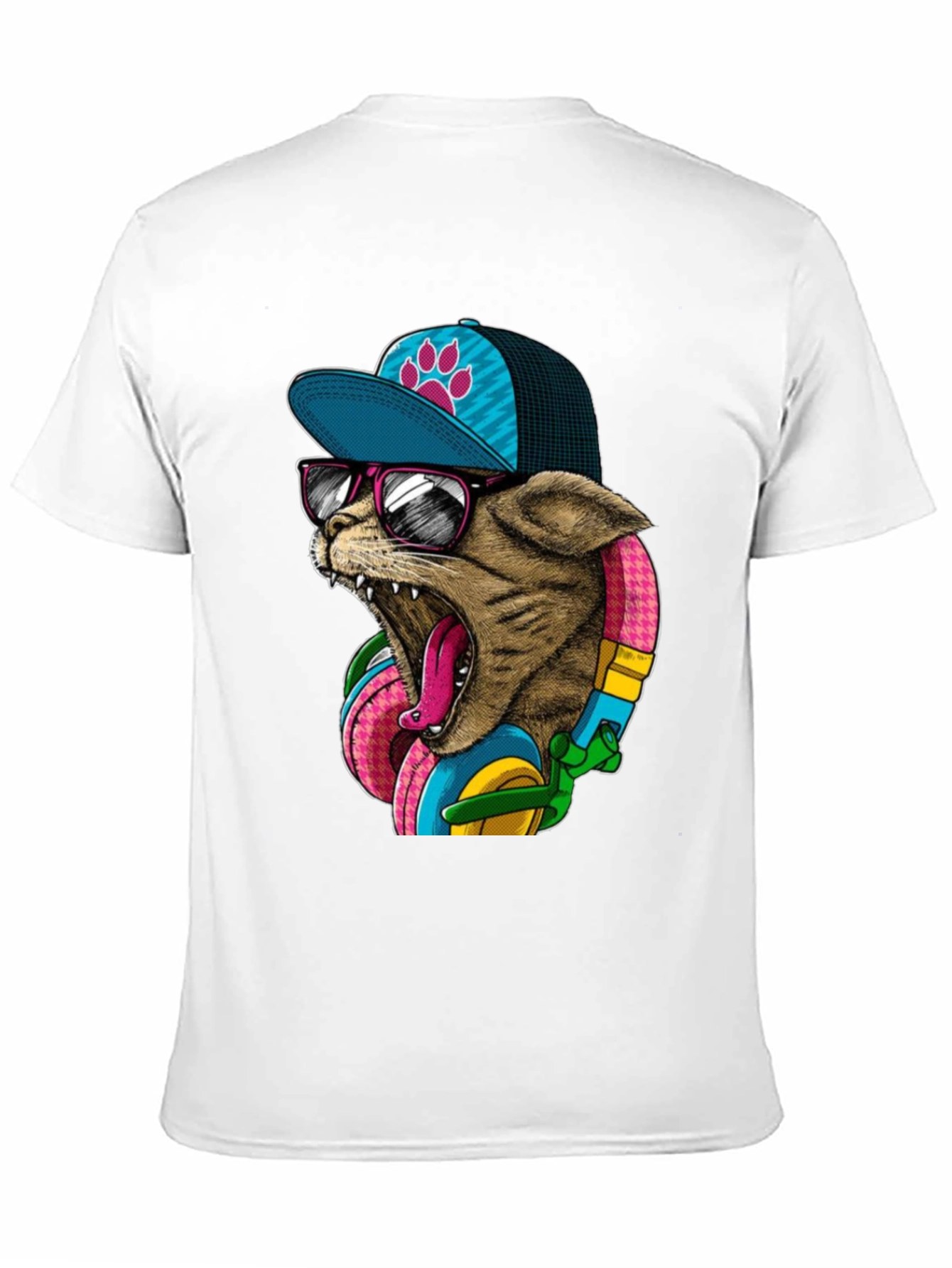 Cool Cat Graphic Tee - Funky Urban Style