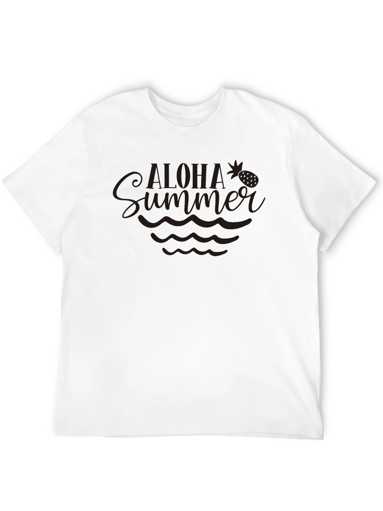 Aloha Summer Graphic T-Shirt - Black