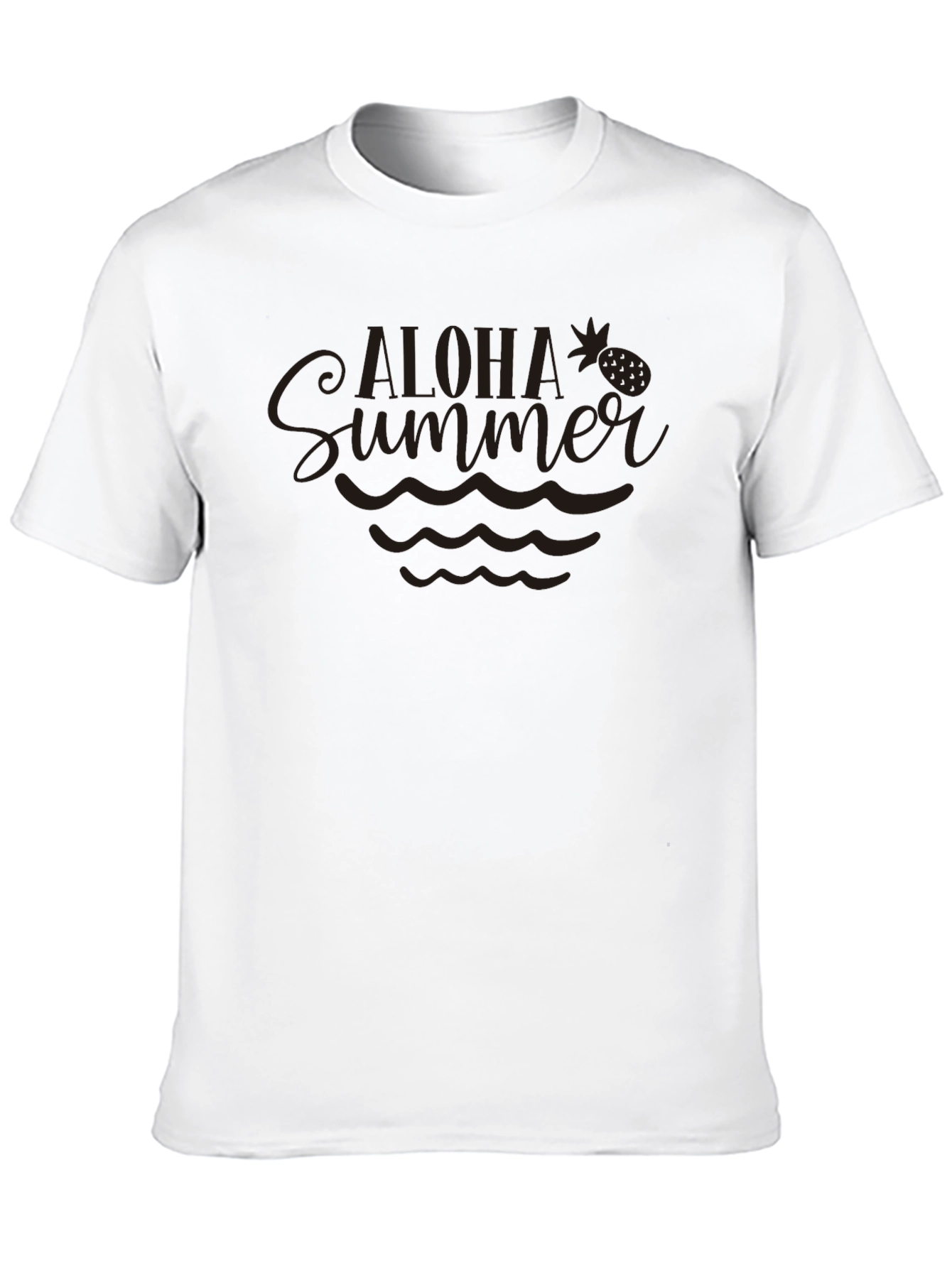 Aloha Summer Graphic T-Shirt - Black
