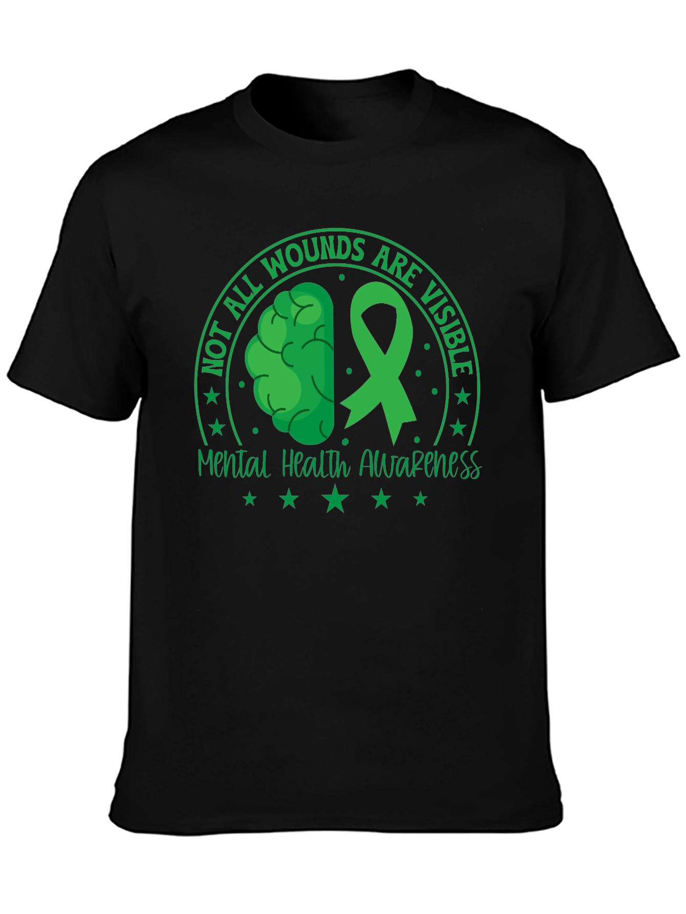 Mental Health Awareness T-Shirt - Green Ribbon