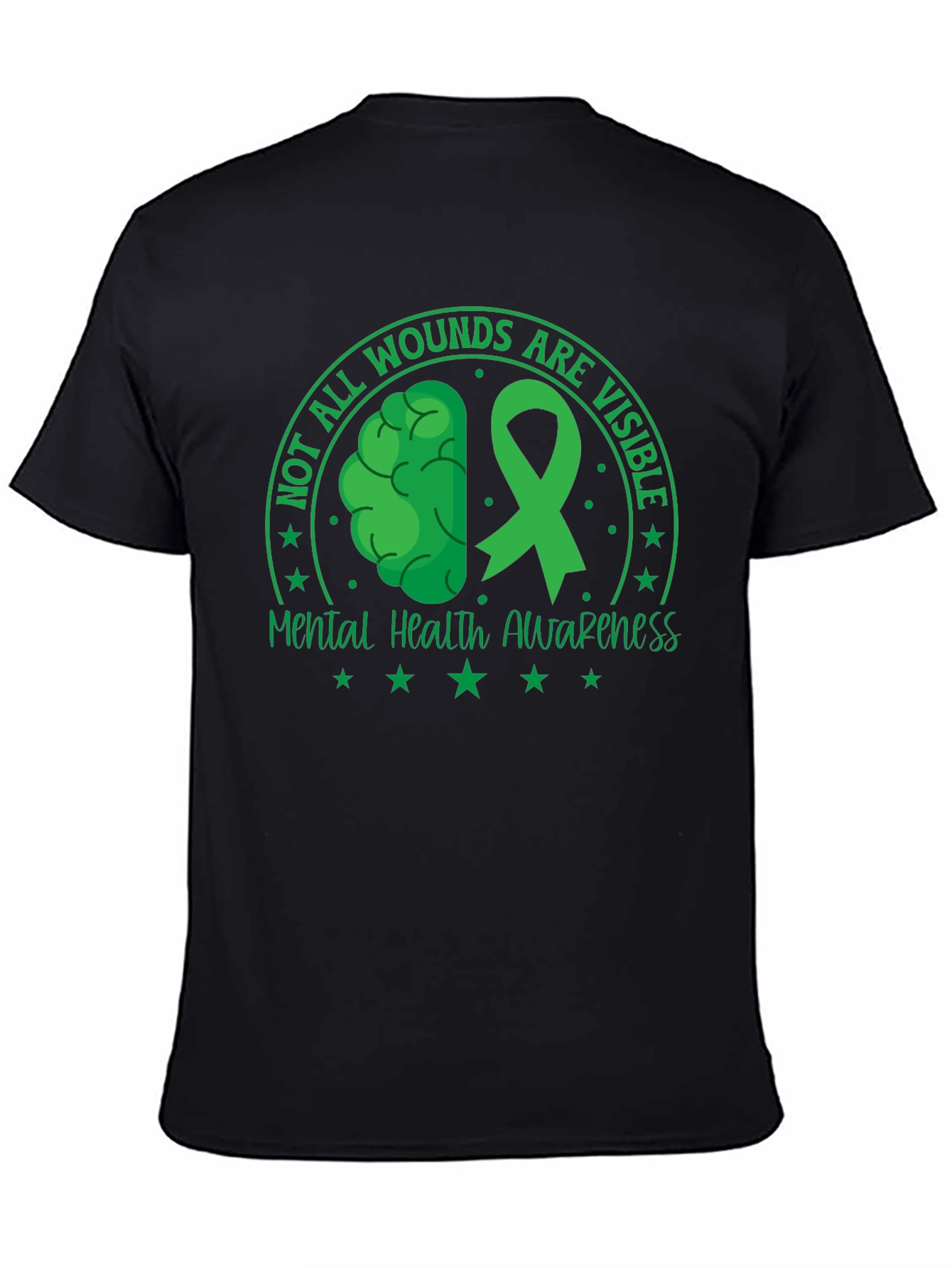 Mental Health Awareness T-Shirt - Green Ribbon