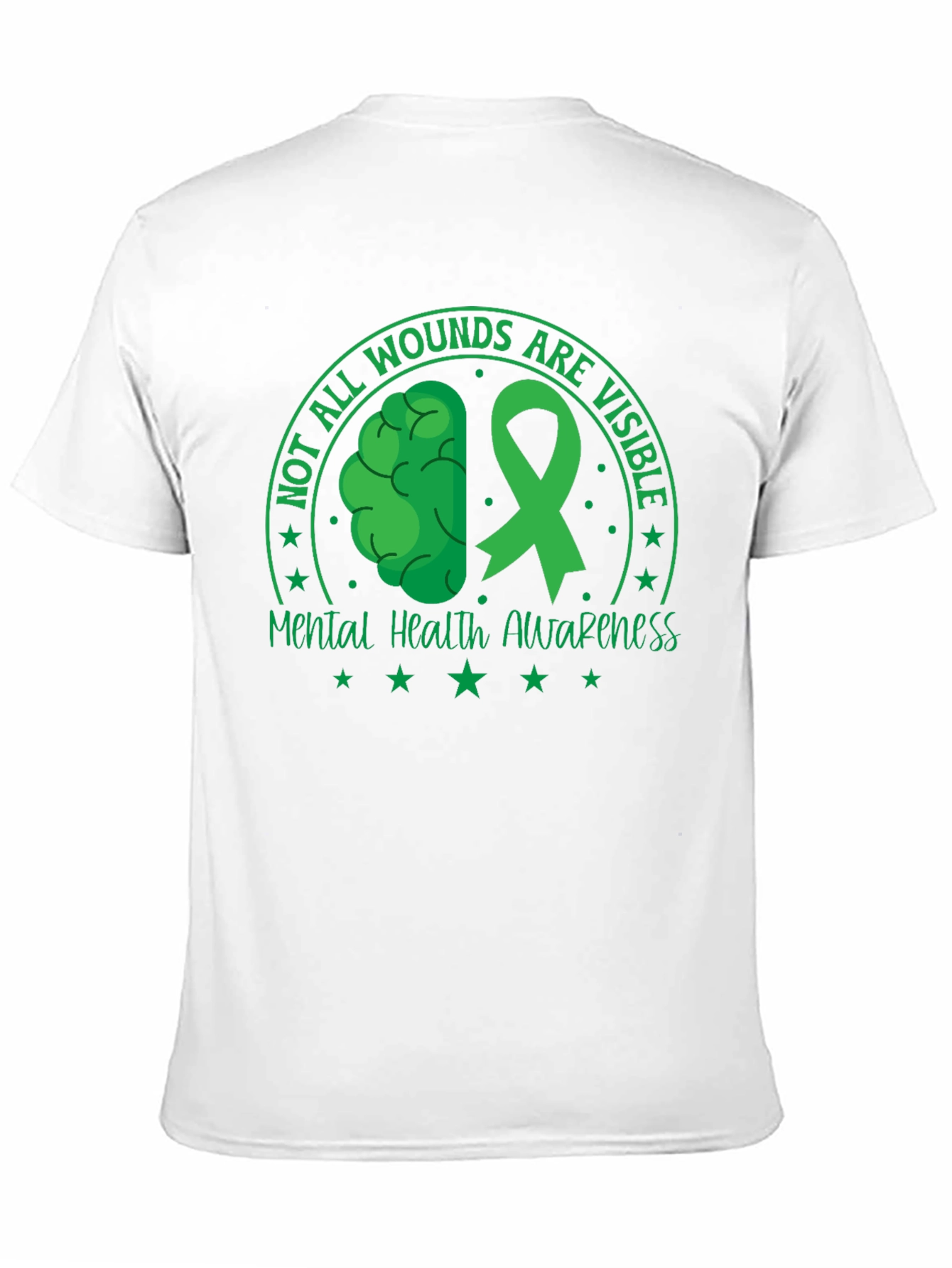 Mental Health Awareness T-Shirt - Green Ribbon