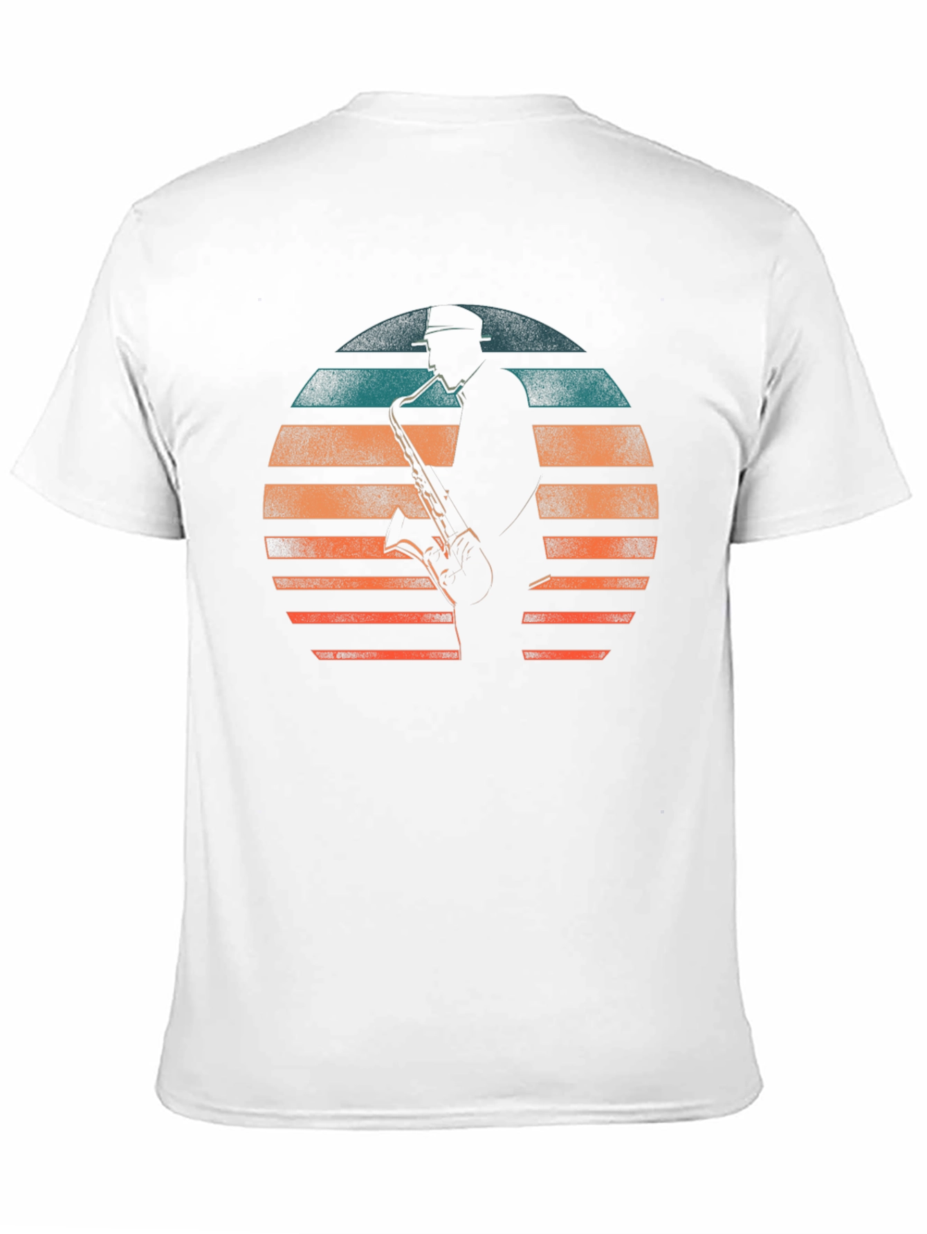 Saxophone Player Retro Sunset Graphic Tee