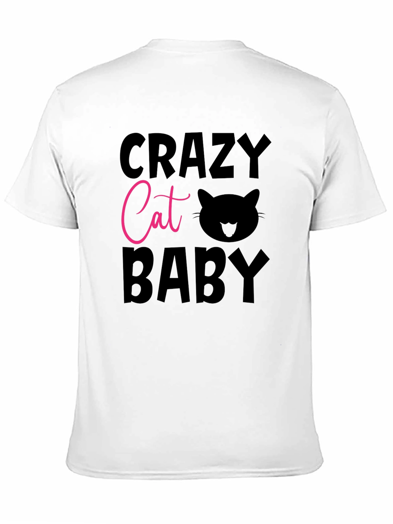 Crazy Cat Baby Graphic Tee - Black
