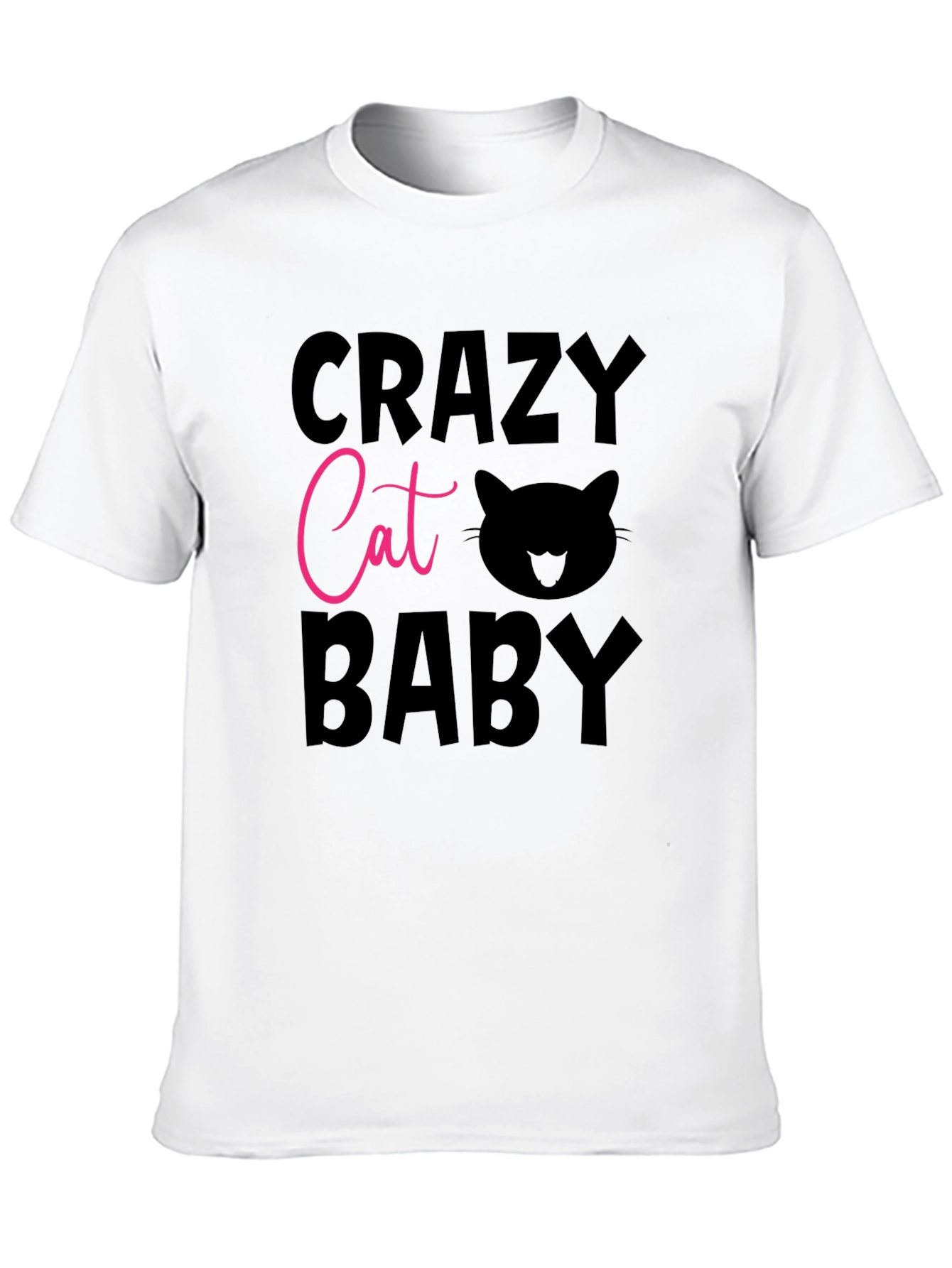 Crazy Cat Baby Graphic Tee - Black