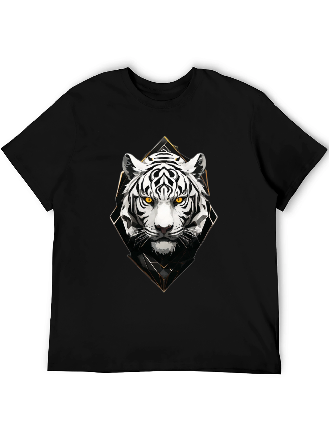 Mens Black Tiger Graphic Tee