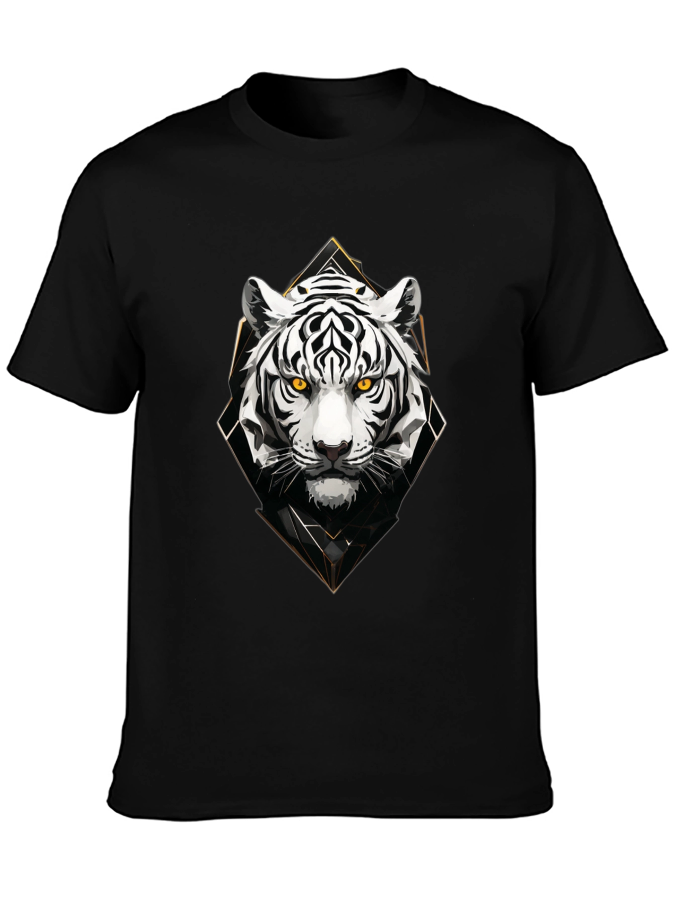 Mens Black Tiger Graphic Tee