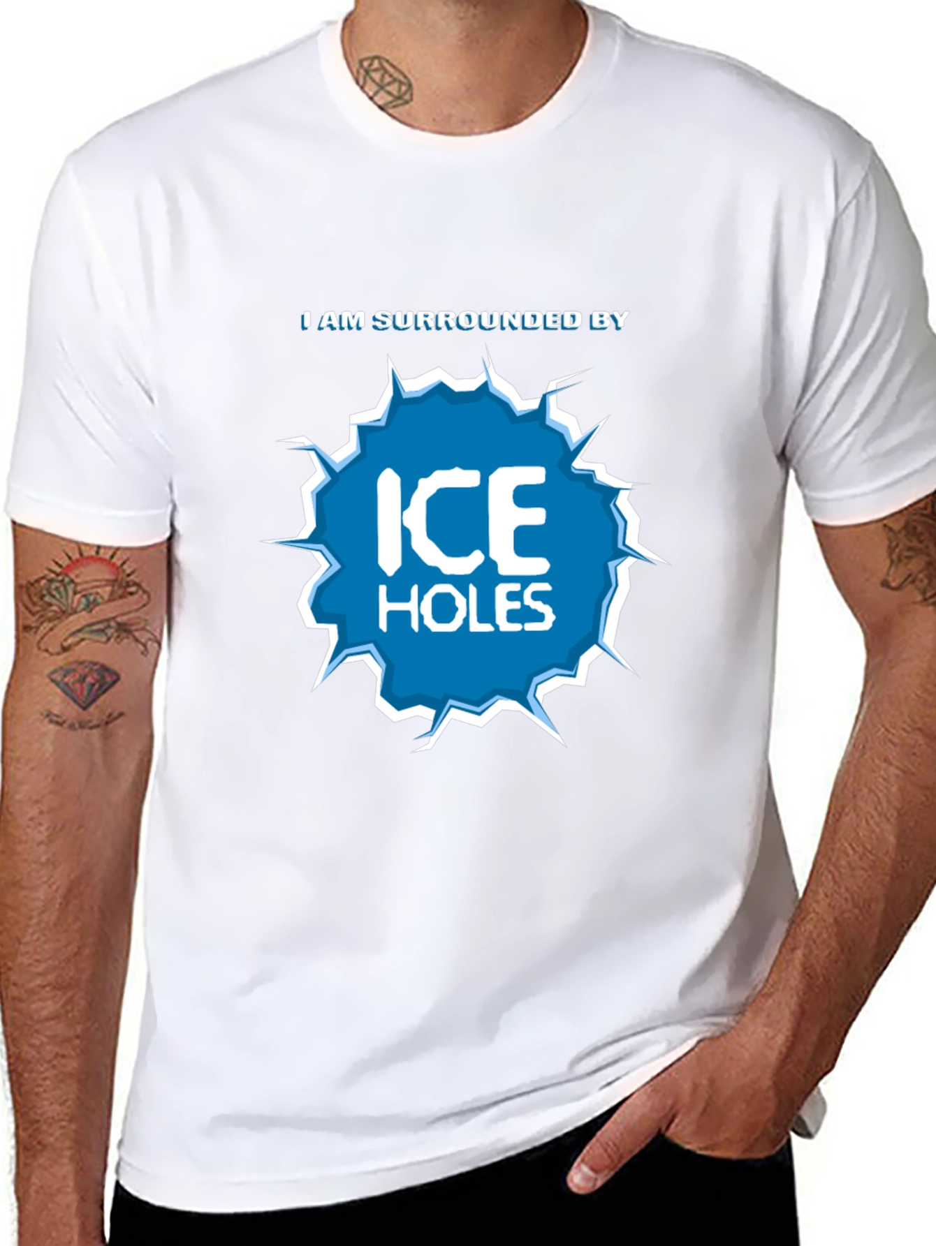 I Am Surrounded by Ice Holes Graphic T-Shirt