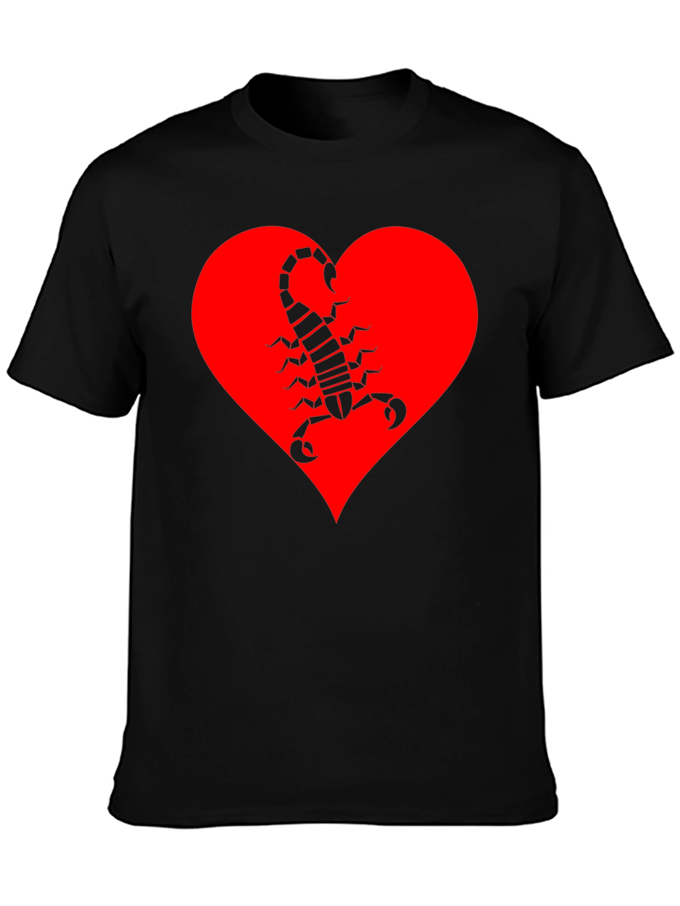 Scorpion Heart Graphic T-Shirt - Black