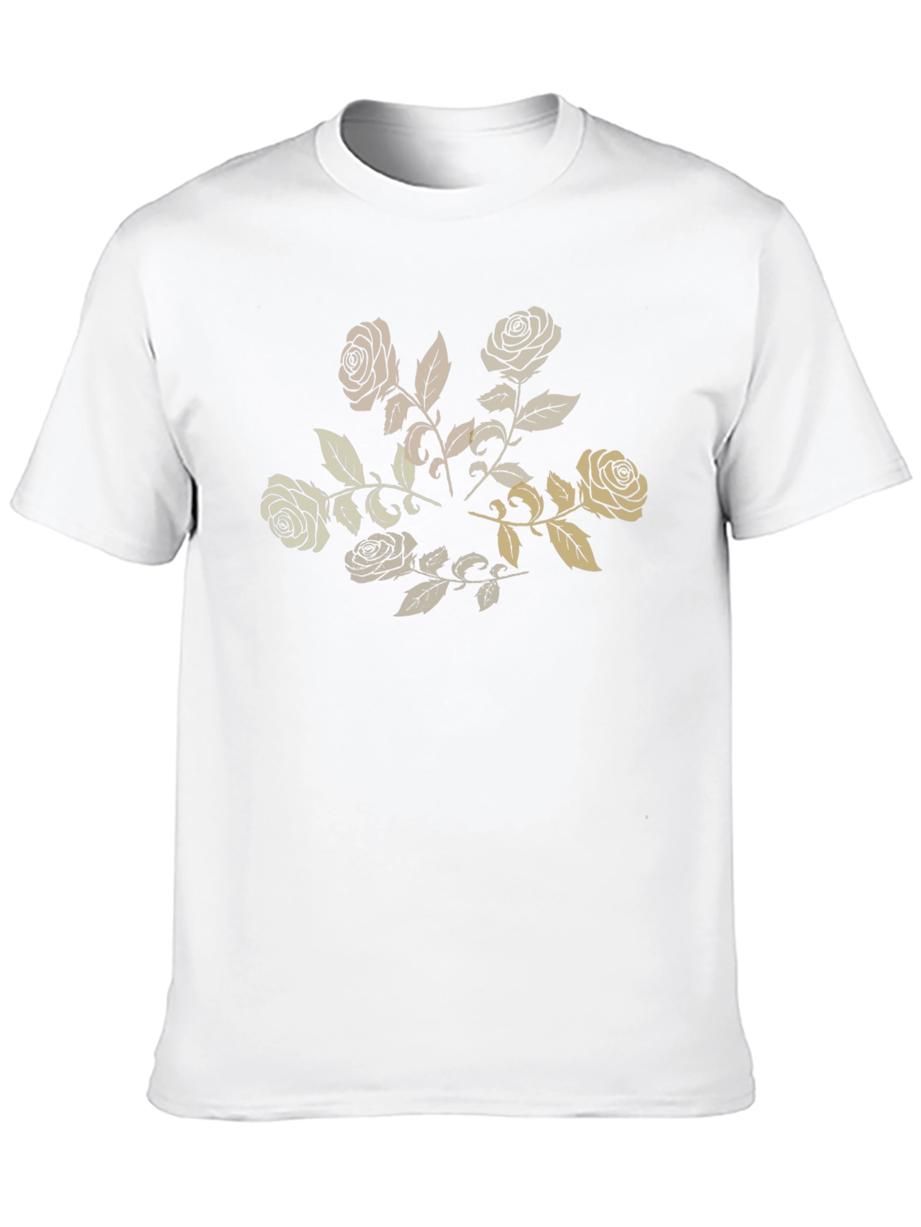 Mens Black Rose Graphic Tee