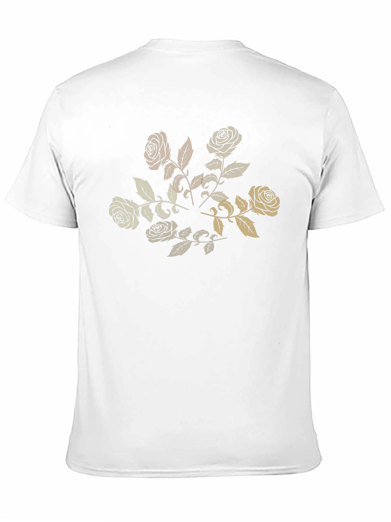 Mens Black Rose Graphic Tee