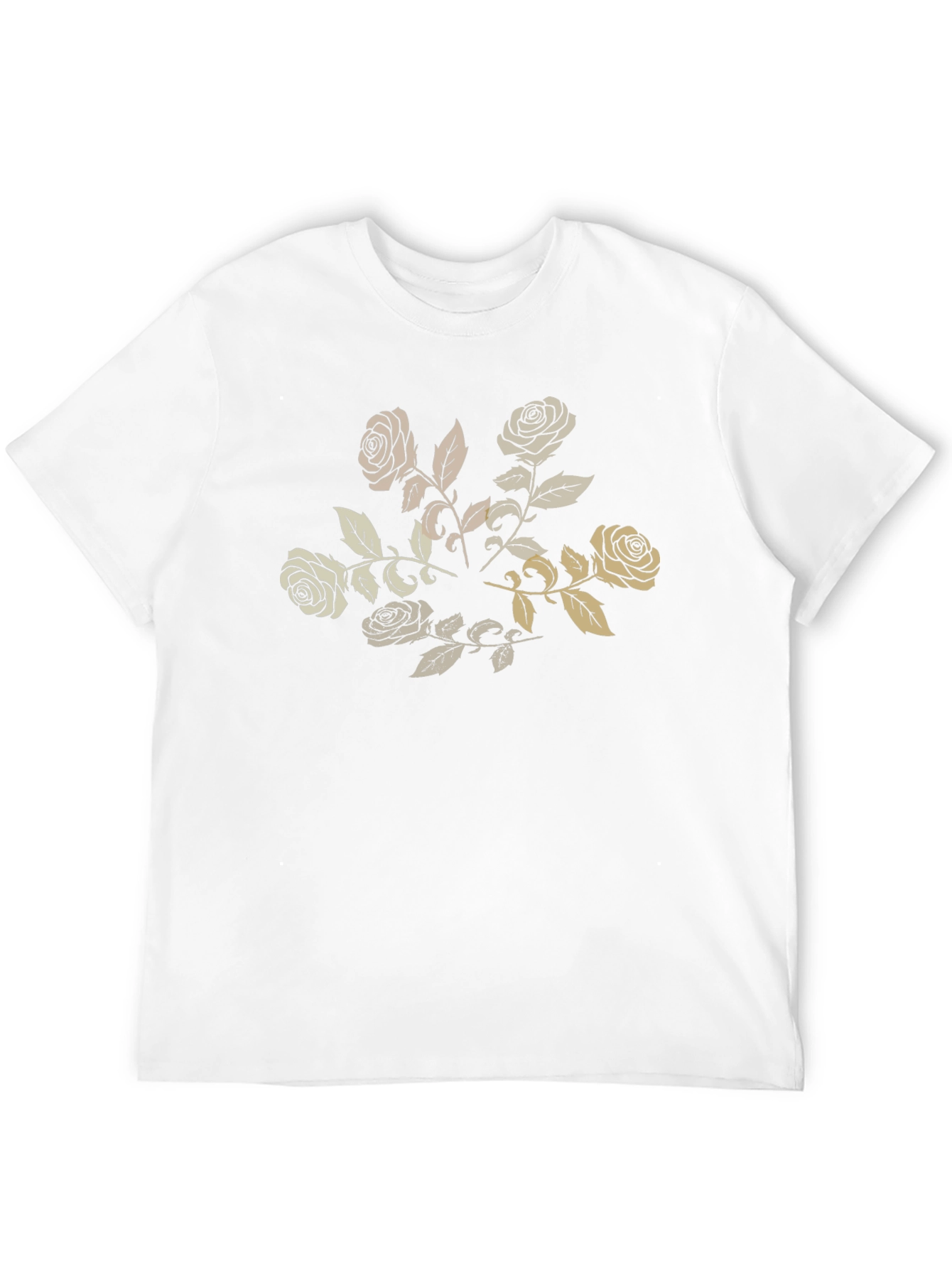 Mens Black Rose Graphic Tee