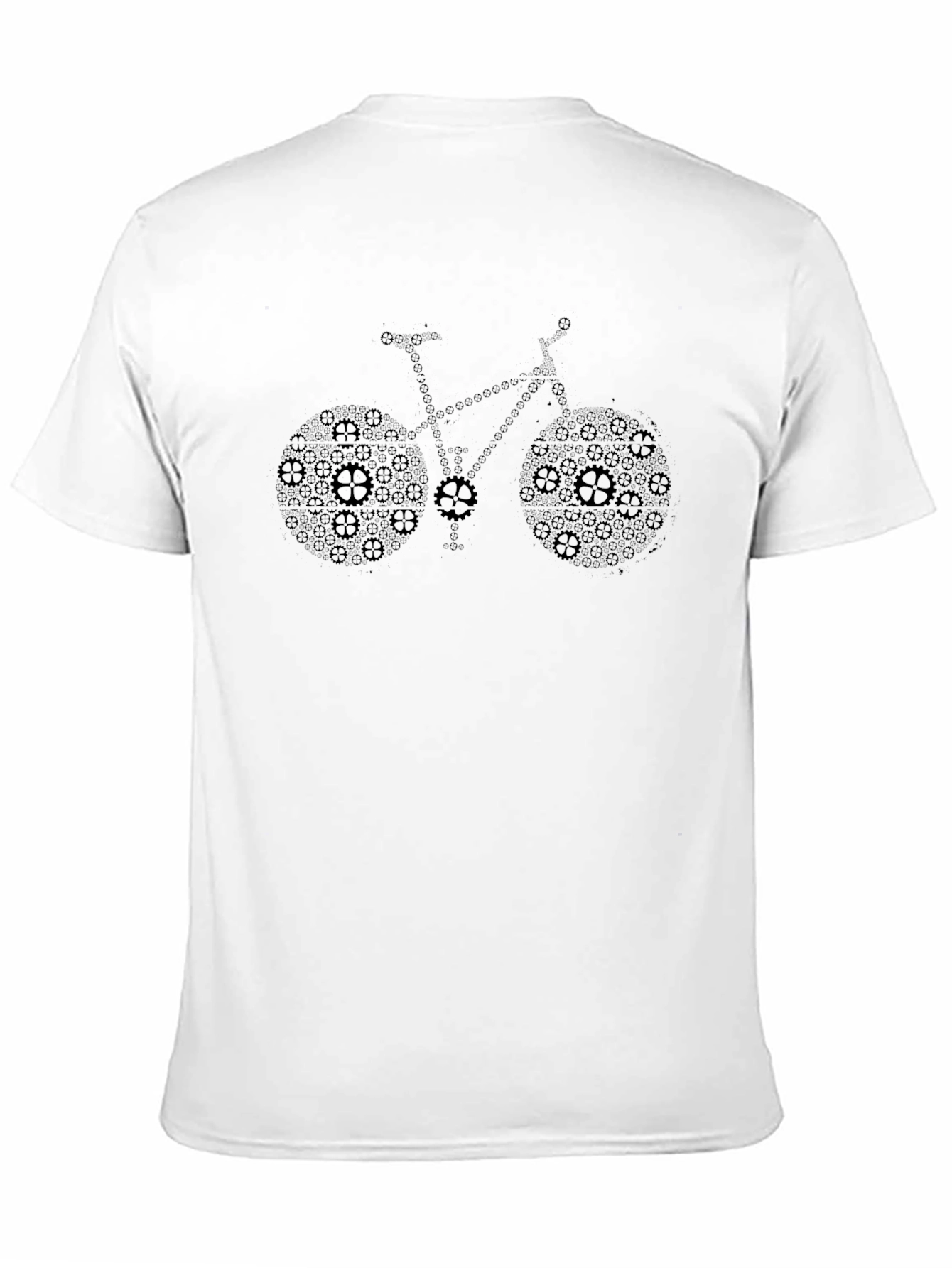 Gear Bicycle Graphic Tee - Black Cotton T-Shirt