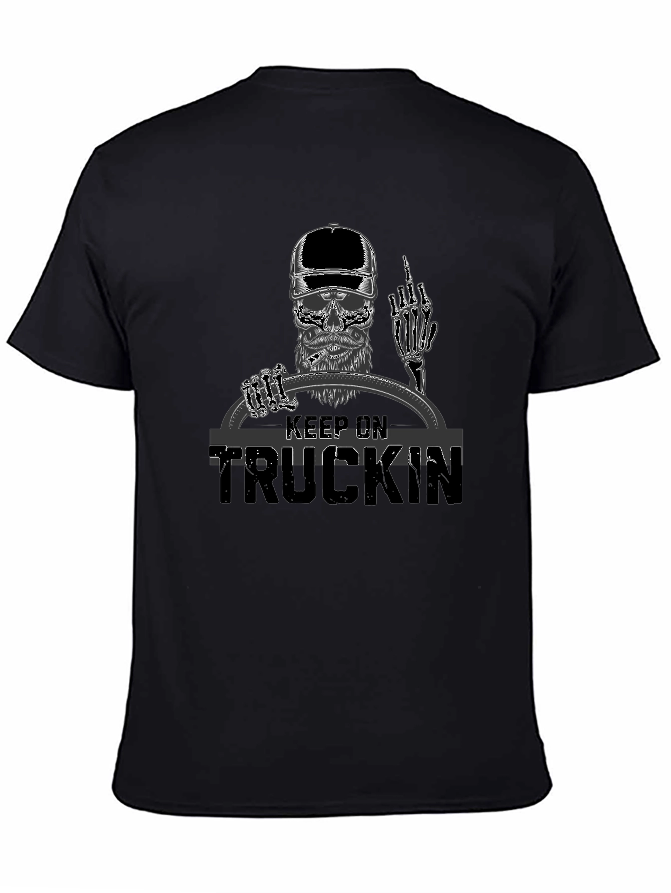 Keep On Truckin Skull Graphic T-Shirt