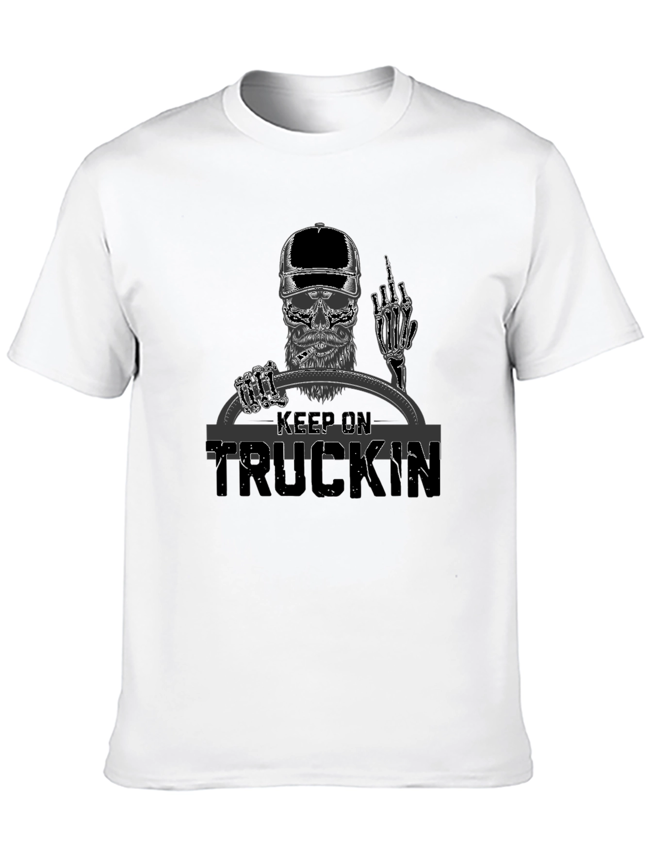 Keep On Truckin Skull Graphic T-Shirt