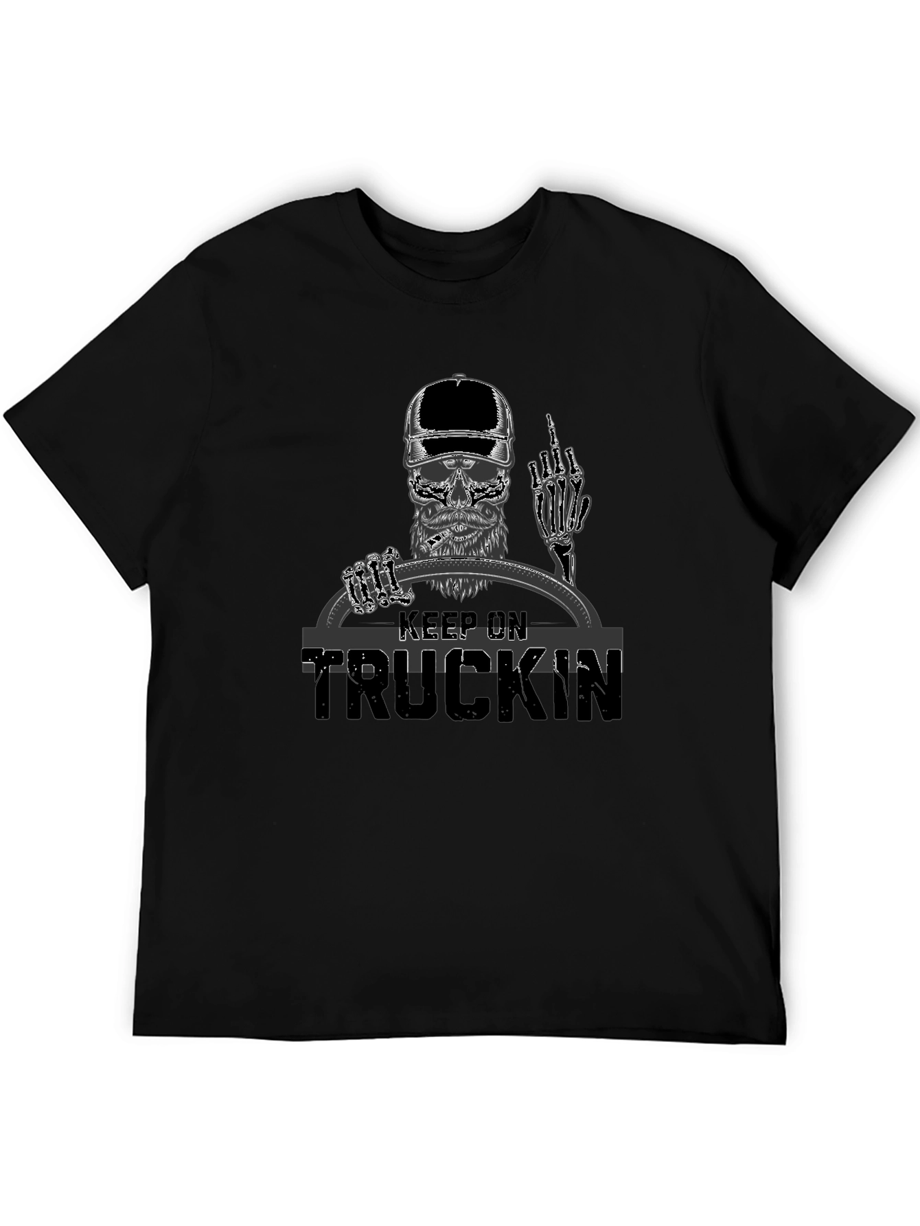 Keep On Truckin Skull Graphic T-Shirt