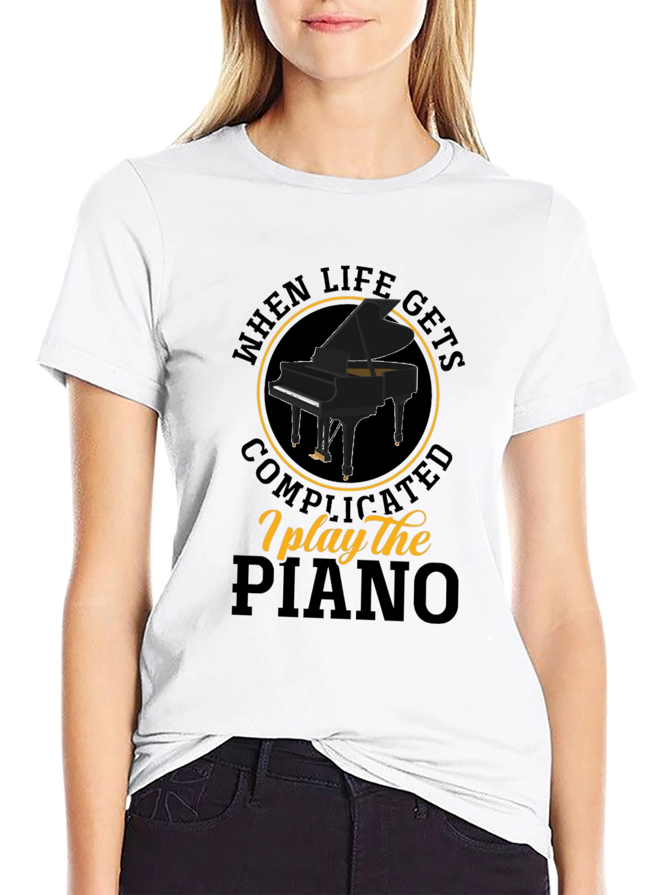 When Life Gets Complicated I Play The Piano T-Shirt