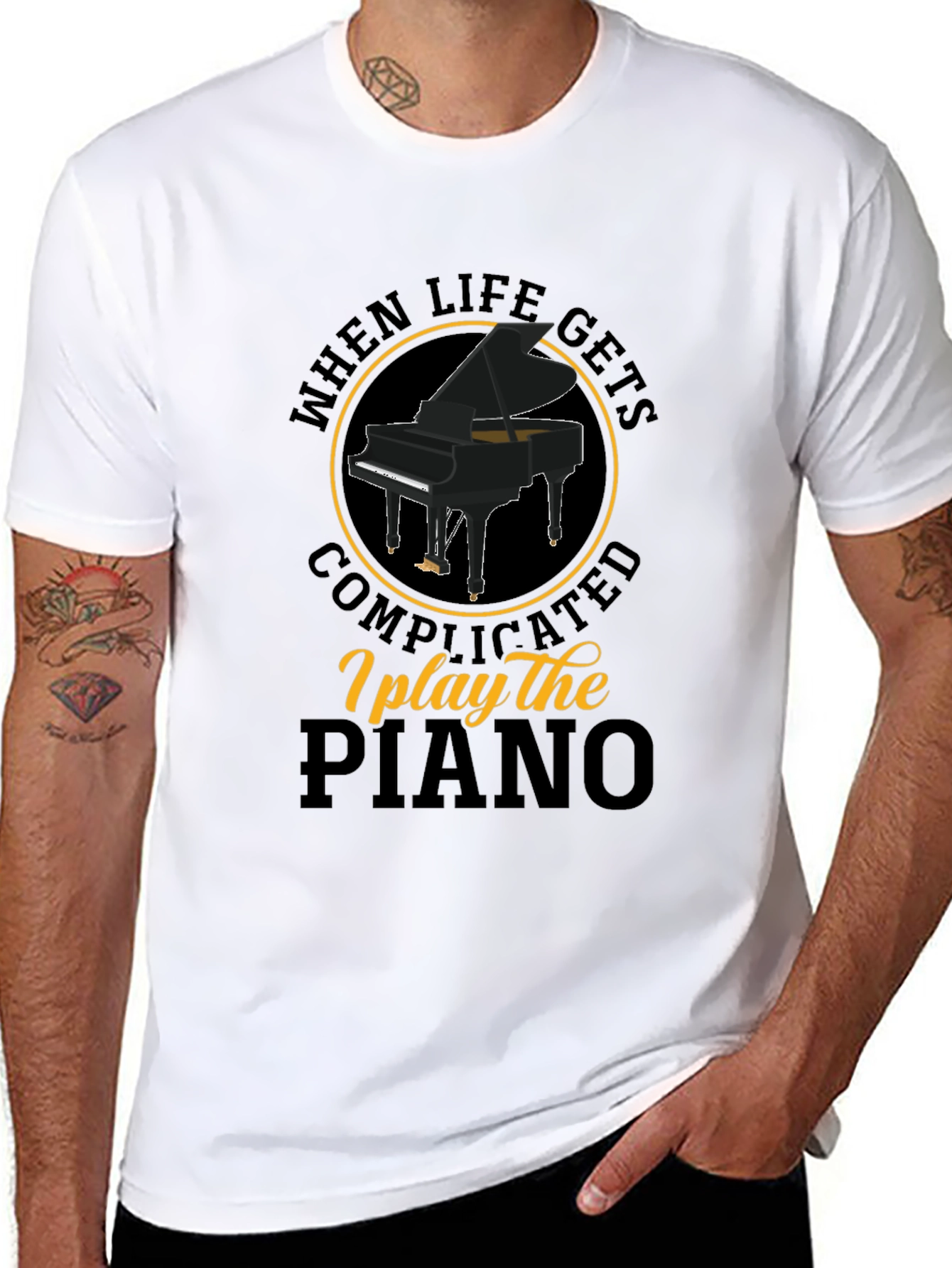 When Life Gets Complicated I Play The Piano T-Shirt