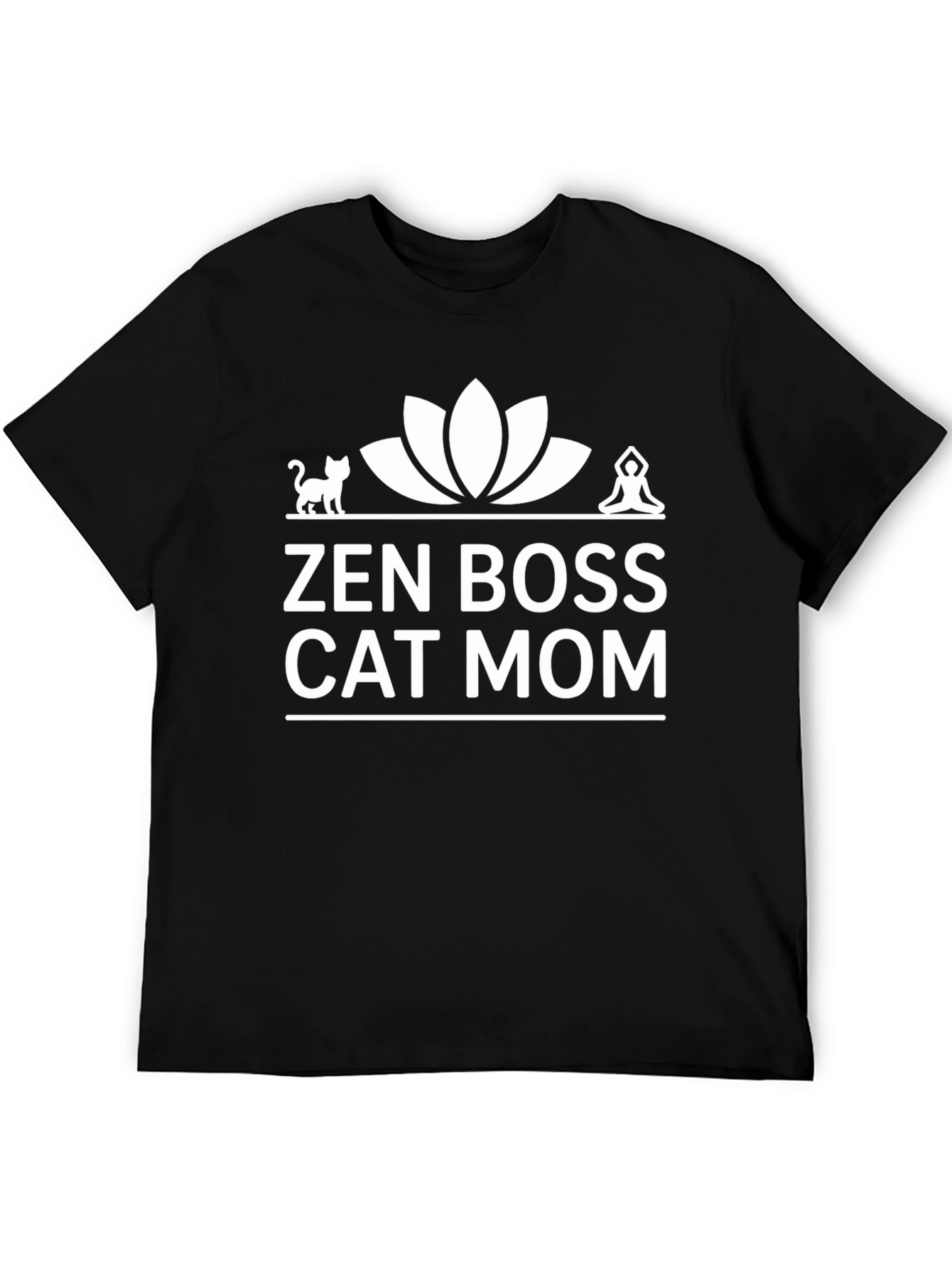Zen Boss Cat Mom T-Shirt - Relaxed Fit