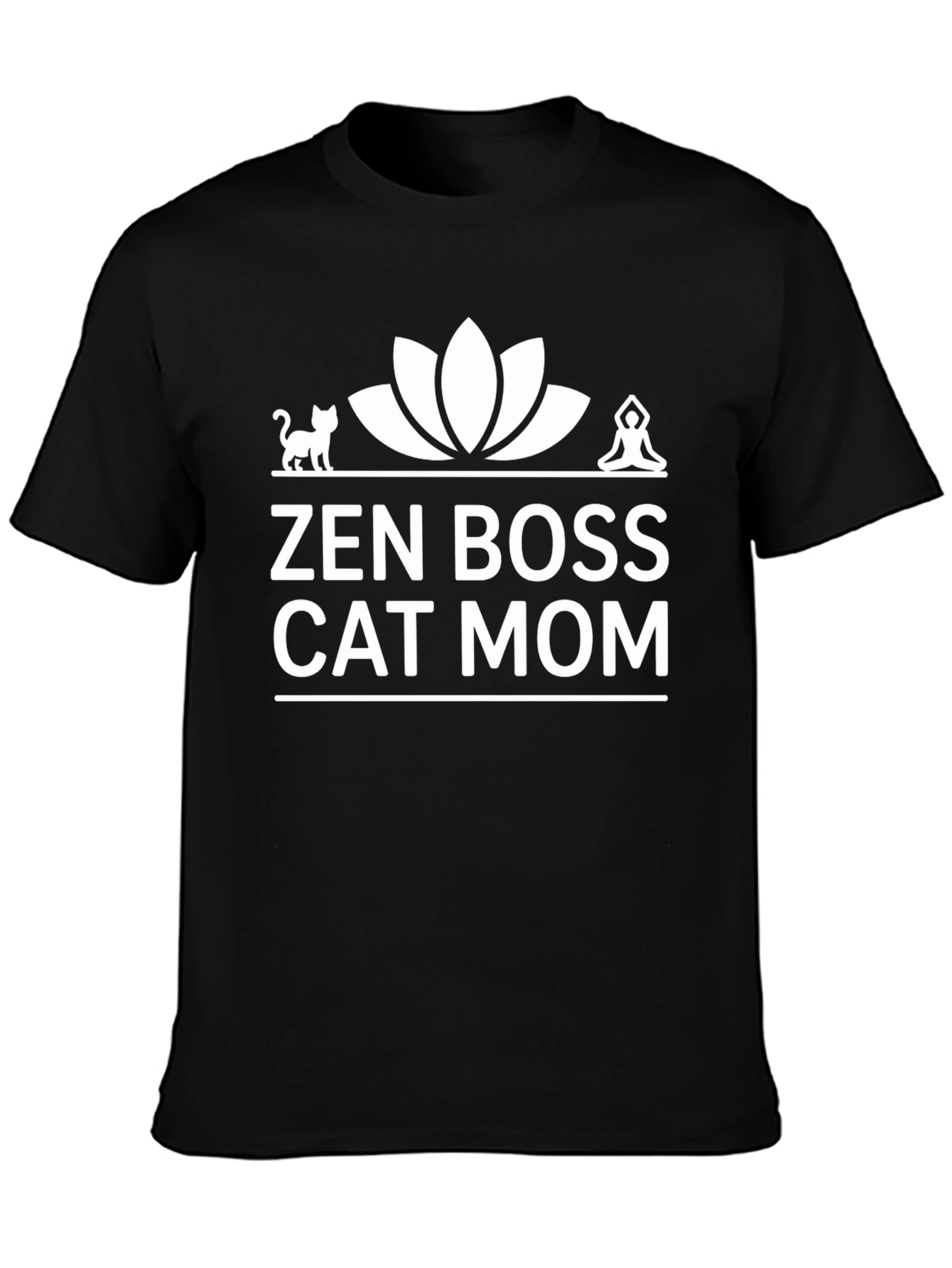 Zen Boss Cat Mom T-Shirt - Relaxed Fit
