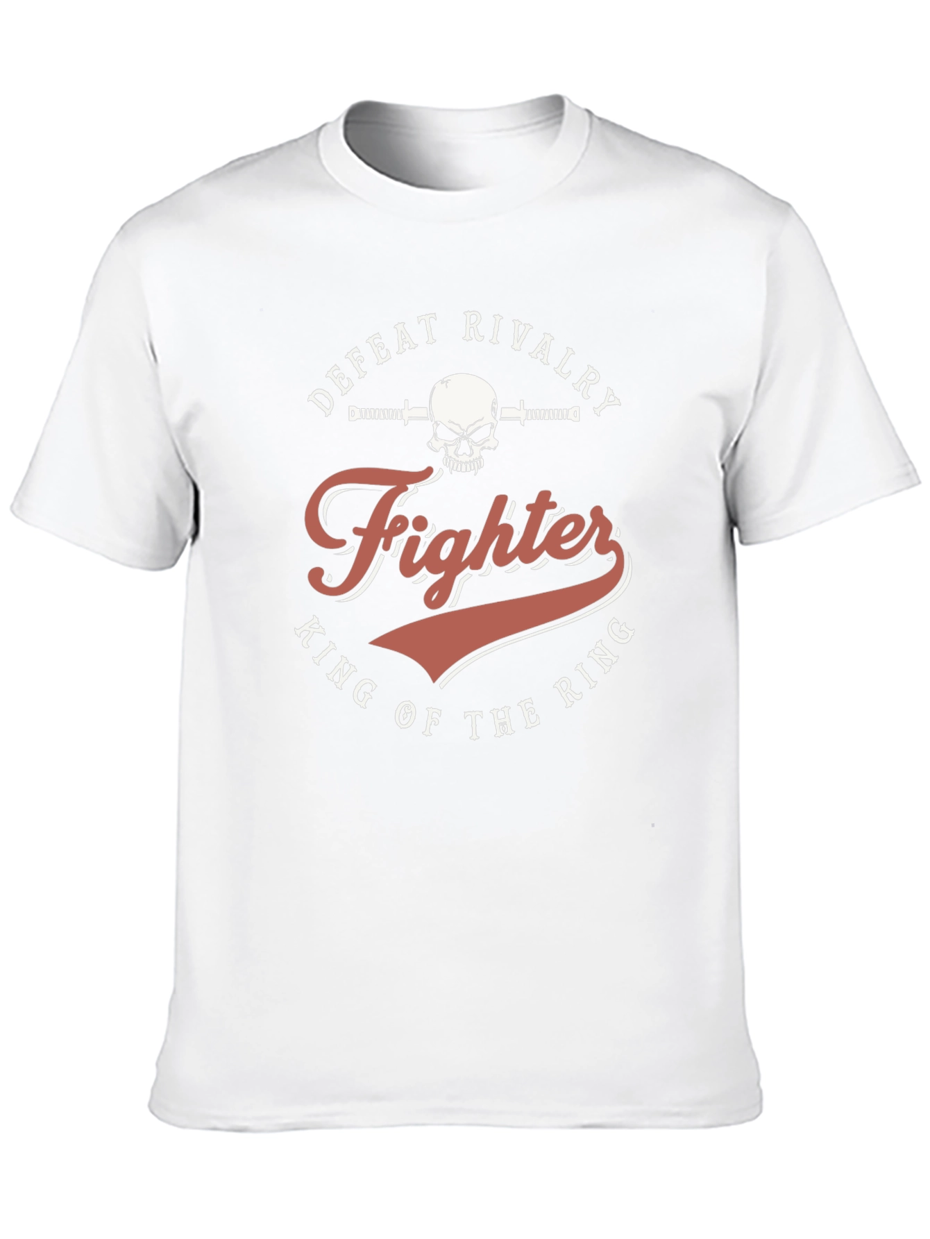 Fighter King of the Ring Skull Graphic T-Shirt