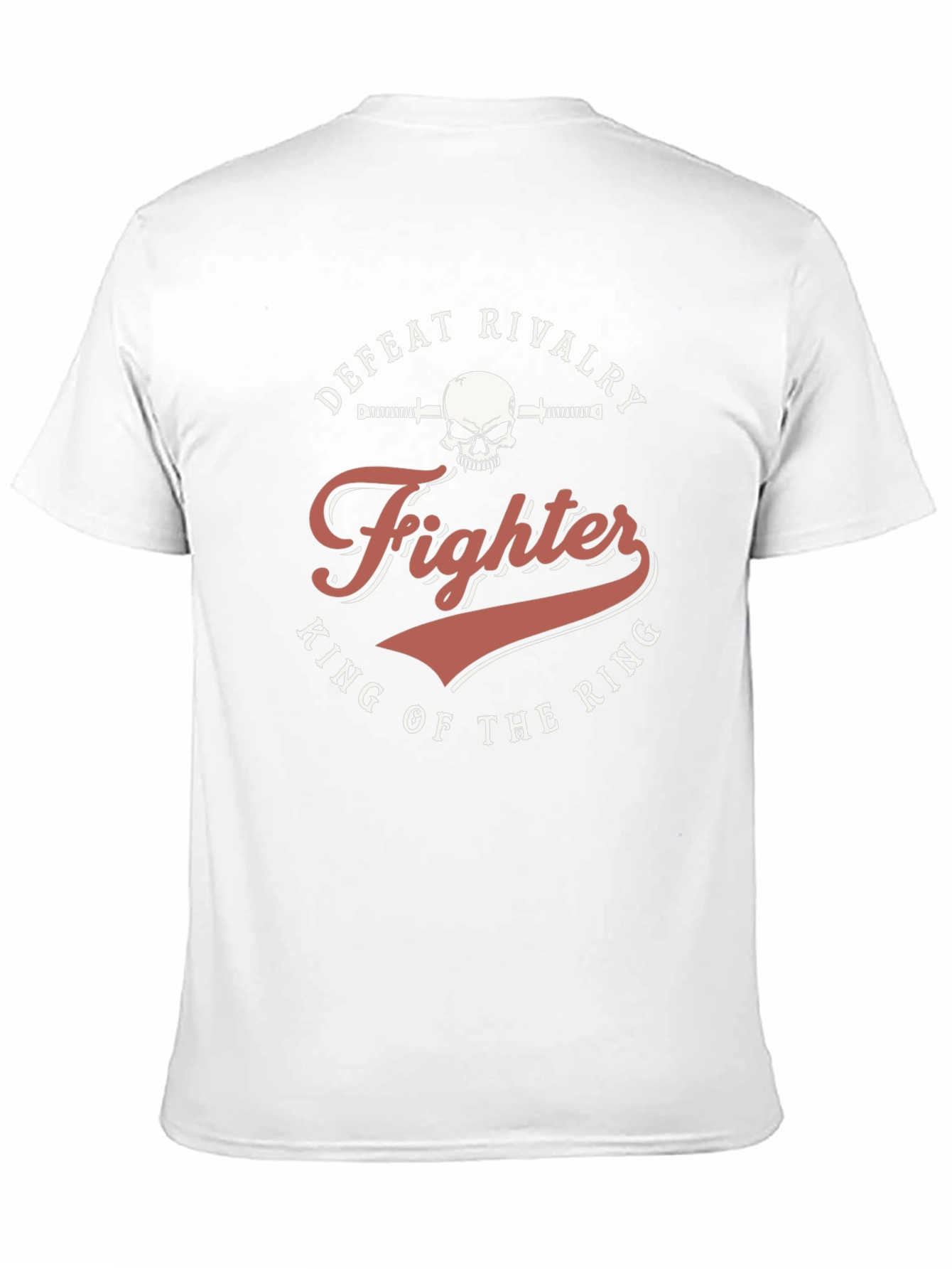 Fighter King of the Ring Skull Graphic T-Shirt