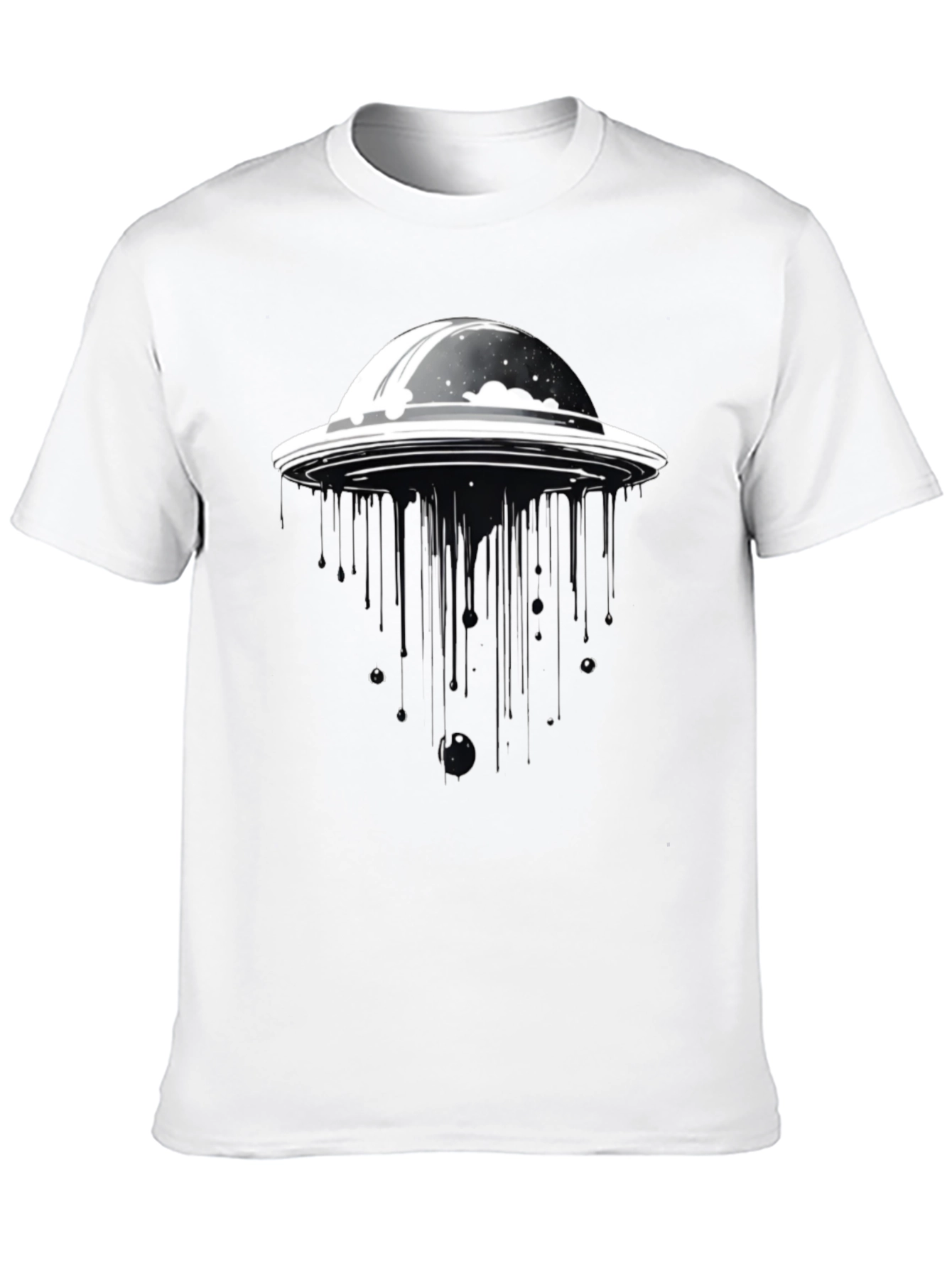 UFO Abduction Black T-Shirt - Sci-Fi Style