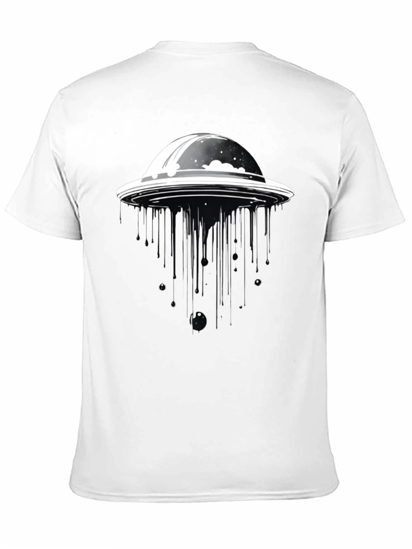UFO Abduction Black T-Shirt - Sci-Fi Style