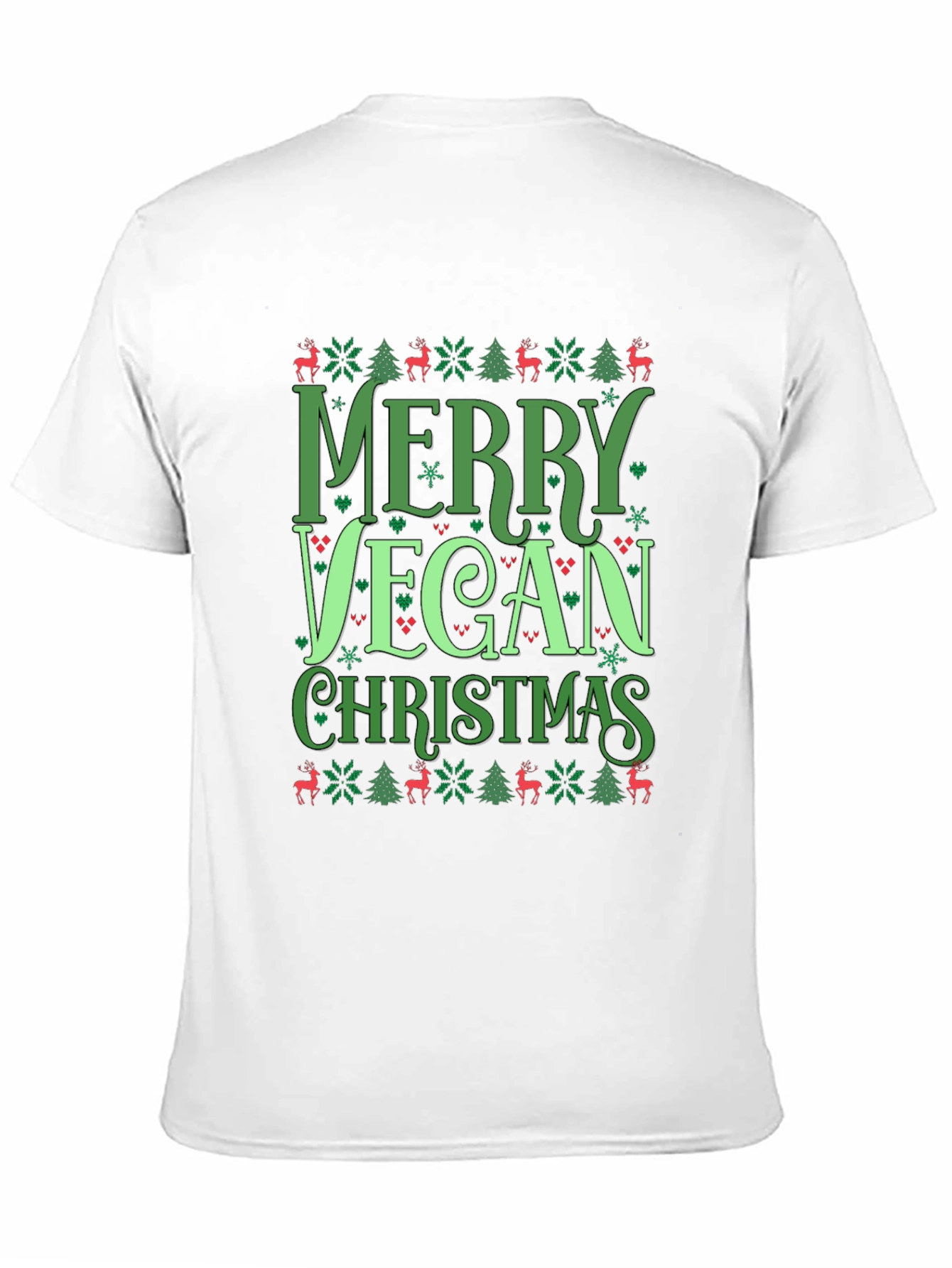 Merry Vegan Christmas Graphic T-Shirt
