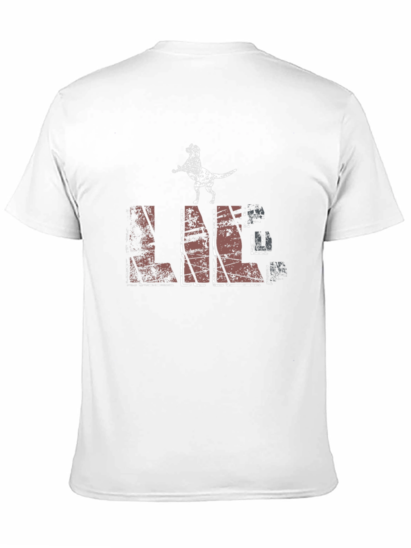 Distressed Dog Lover Graphic Tee - Black