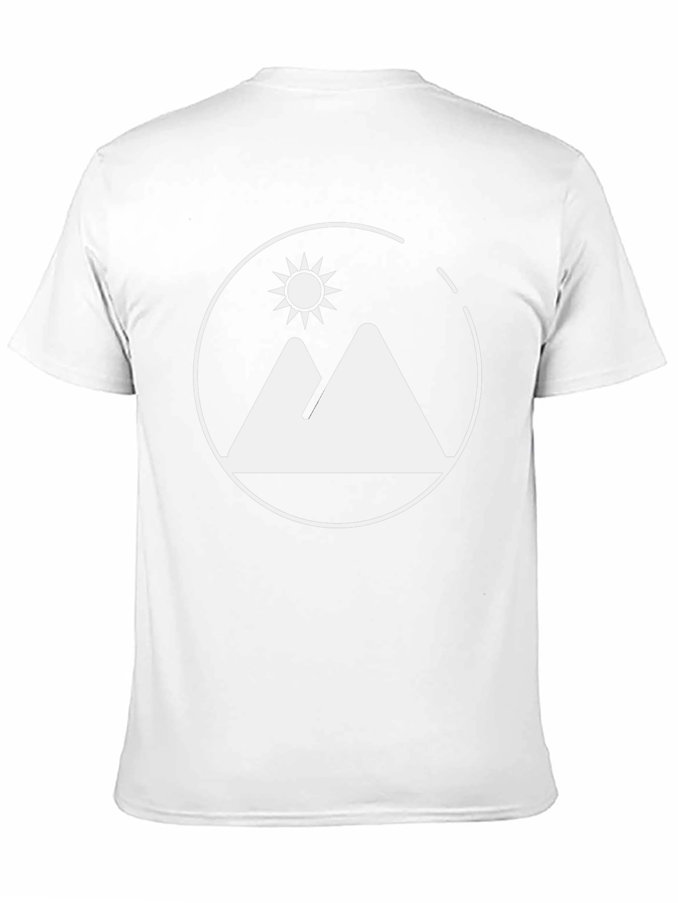 Mountains & Sun Graphic Tee - Black Cotton Shirt