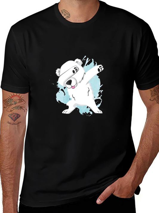 Dabbing Polar Bear Graphic T-Shirt