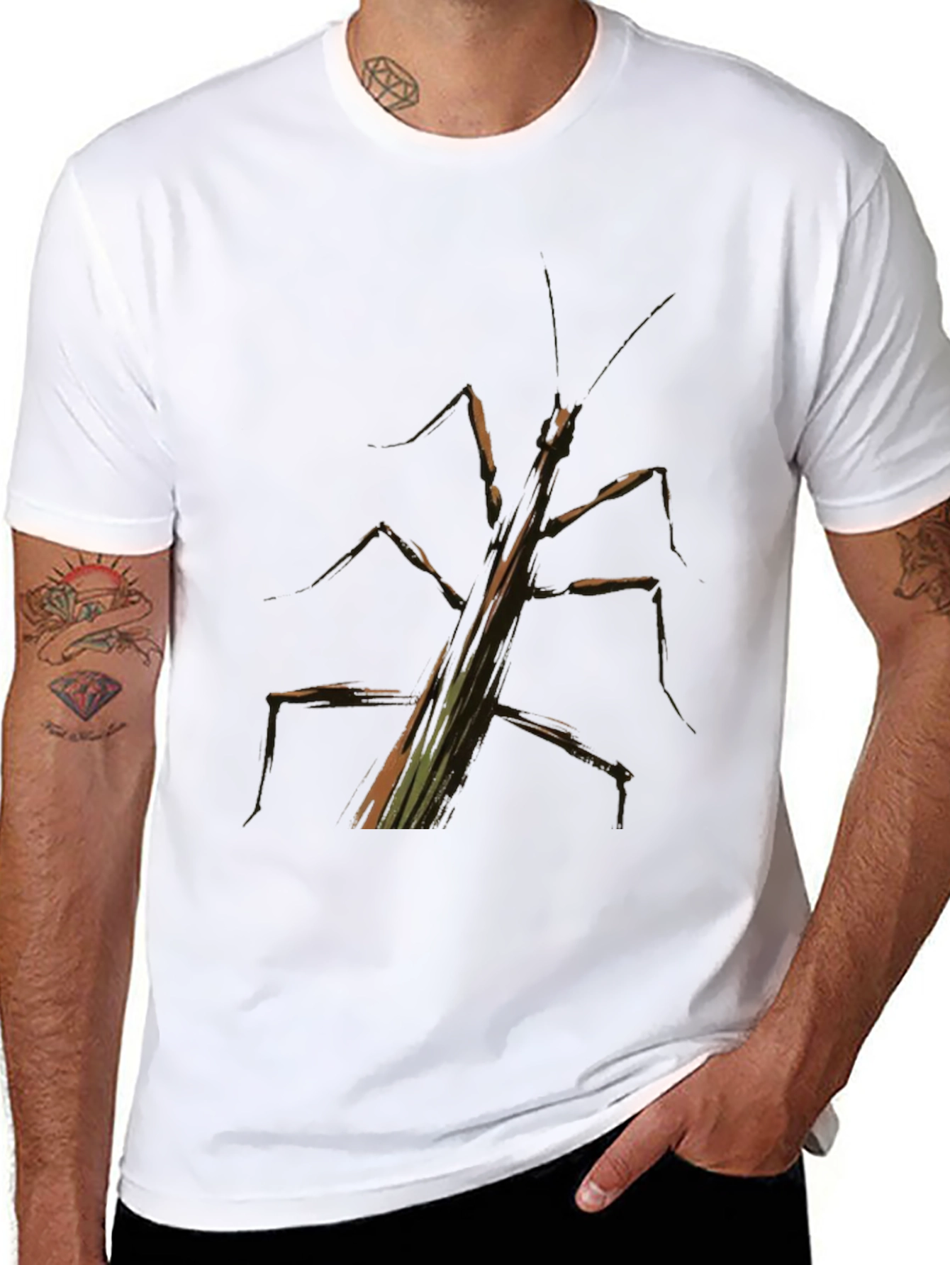 Stick Bug Graphic Tee - Black