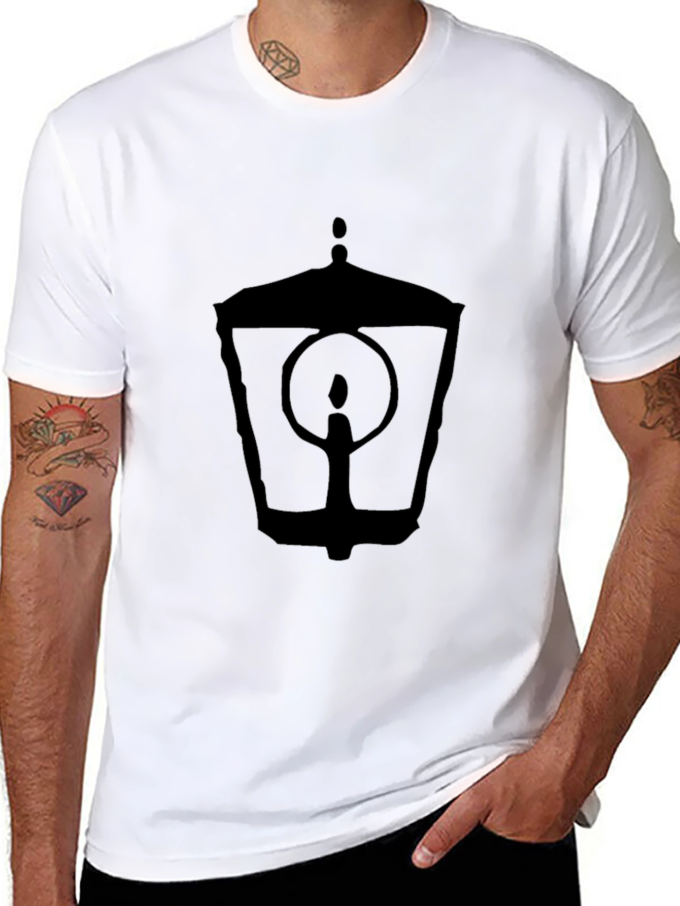 Streetlight Graphic Tee - Black Cotton Casual Shirt