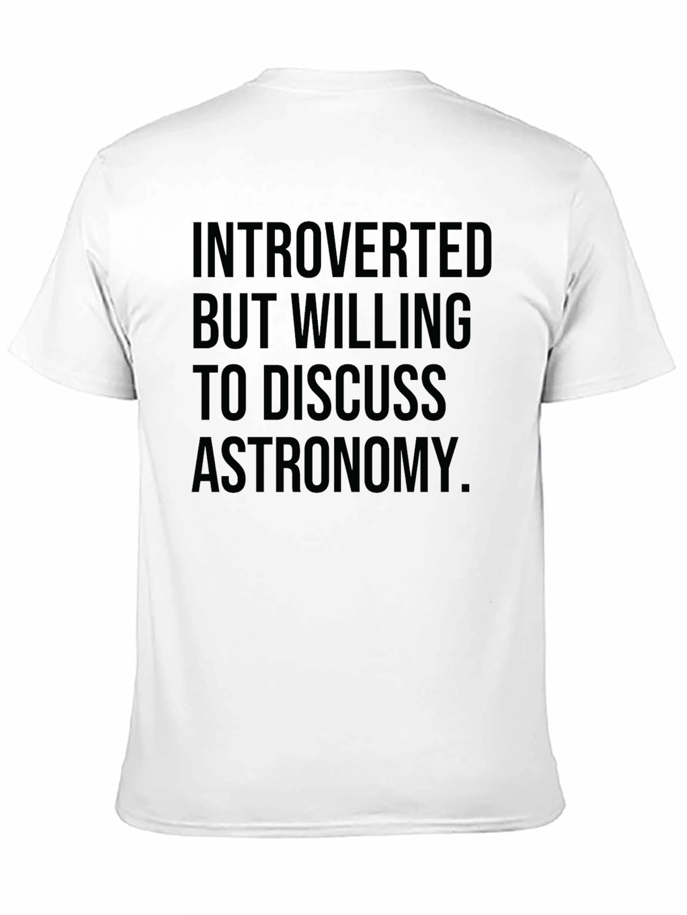 Introverted Astronomy Lover Black T-Shirt