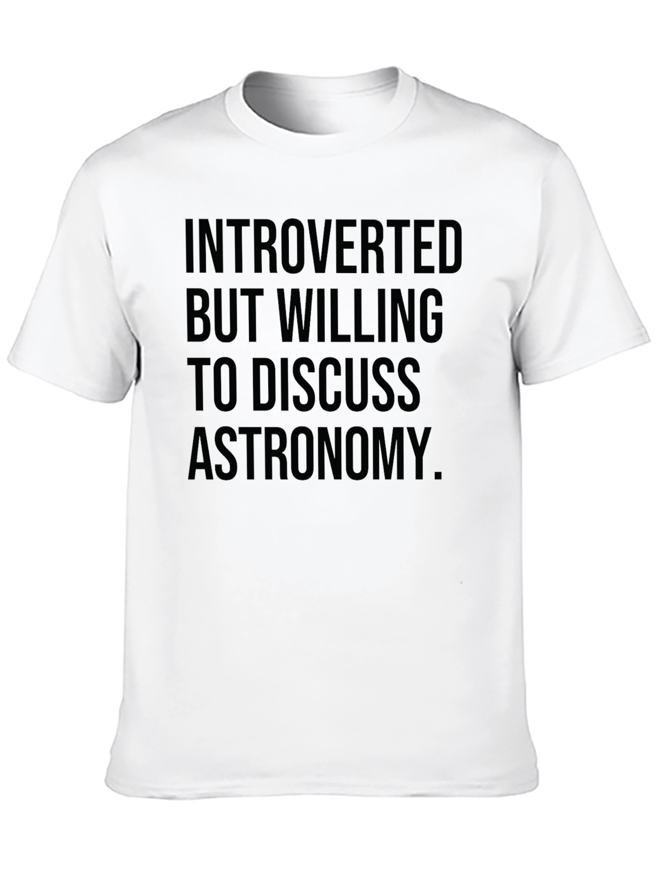 Introverted Astronomy Lover Black T-Shirt