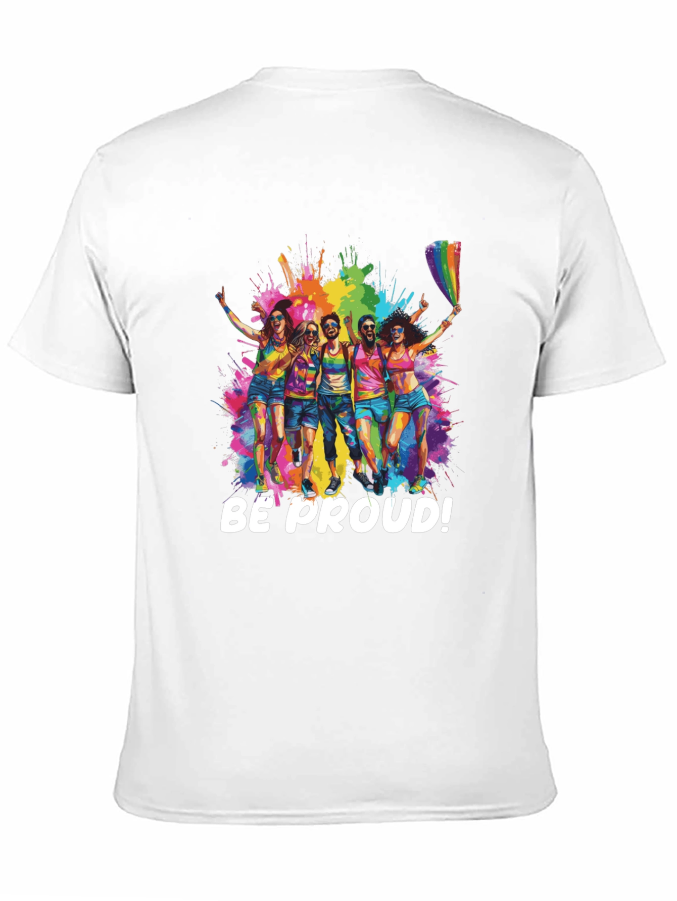 Be Proud Pride T-Shirt - Rainbow Celebration