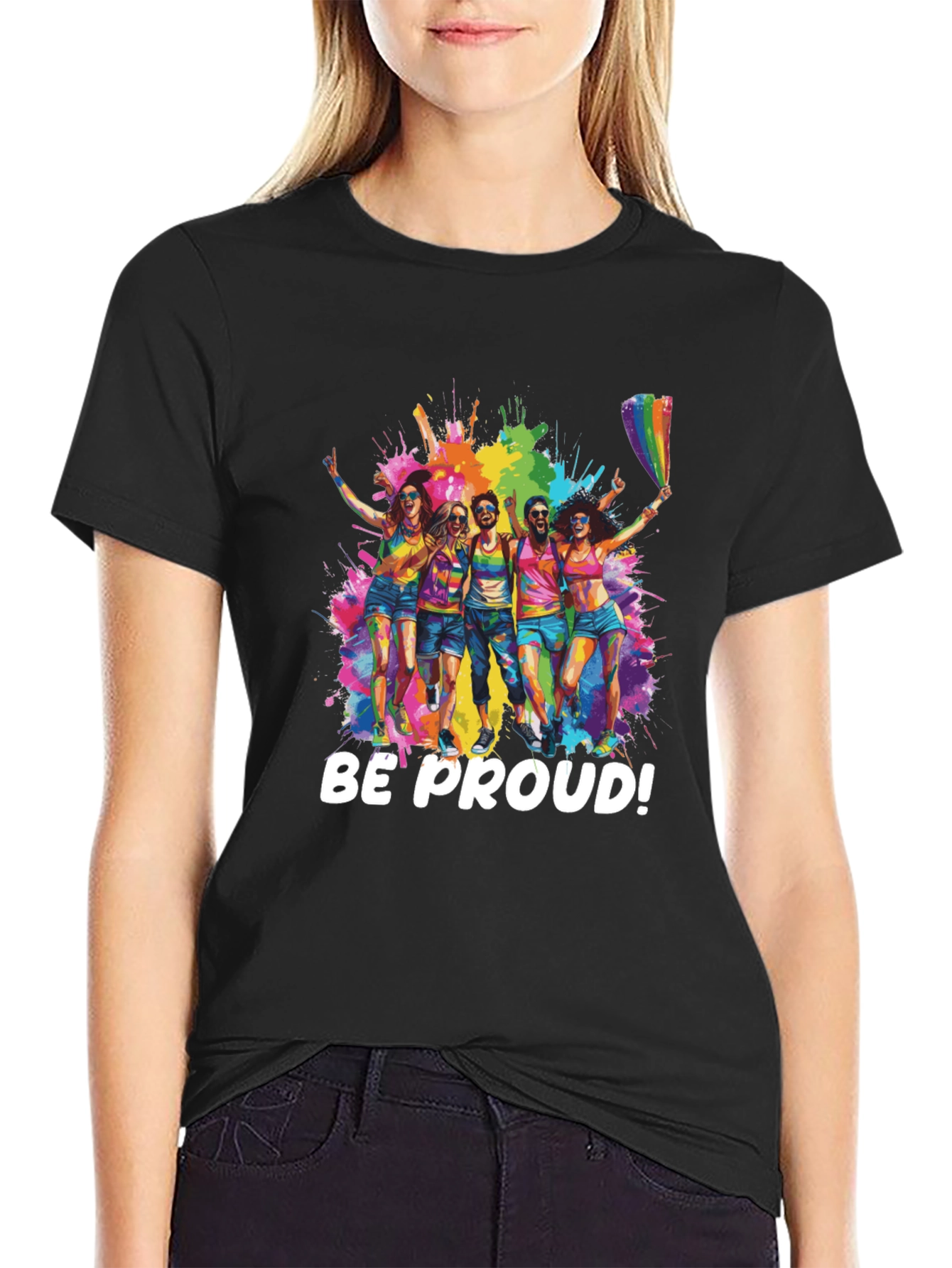 Be Proud Pride T-Shirt - Rainbow Celebration